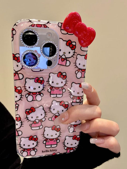 Hellokitty Red Bow Pink Cute Kawaii Phone Case #0530
