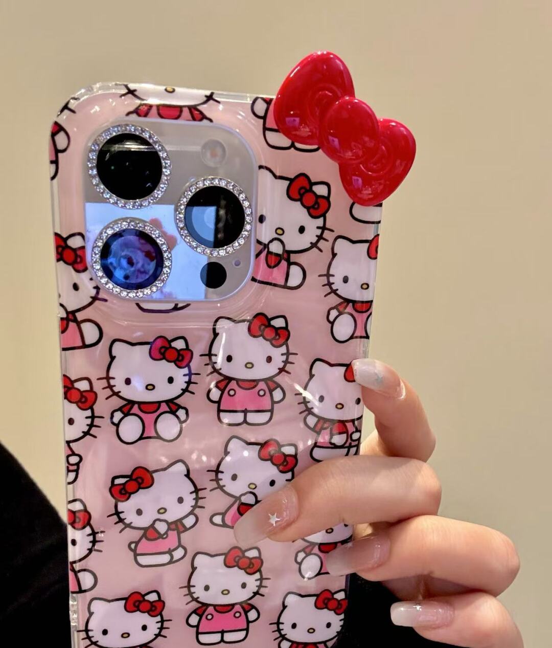 Hellokitty Red Bow Pink Cute Kawaii Phone Case #0530