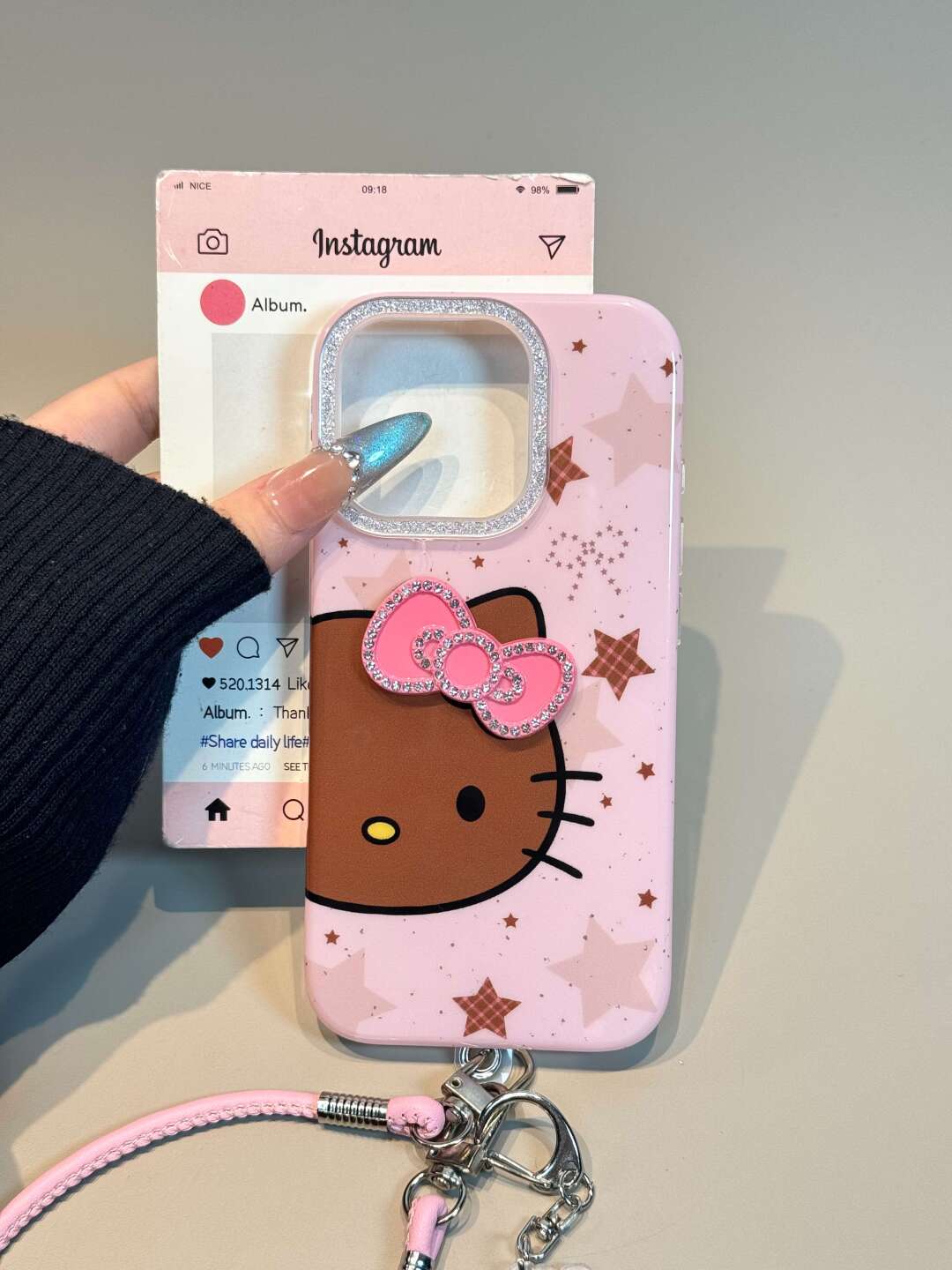 Tan Hellokitty Pink Star Cute Kawaii Phone Case #0537