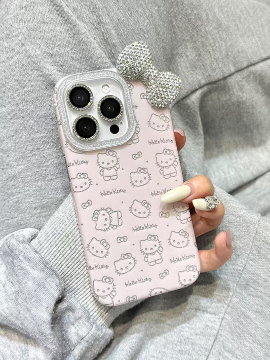 Hellokitty Pink Glitter Cute Kawaii Phone Case #0542
