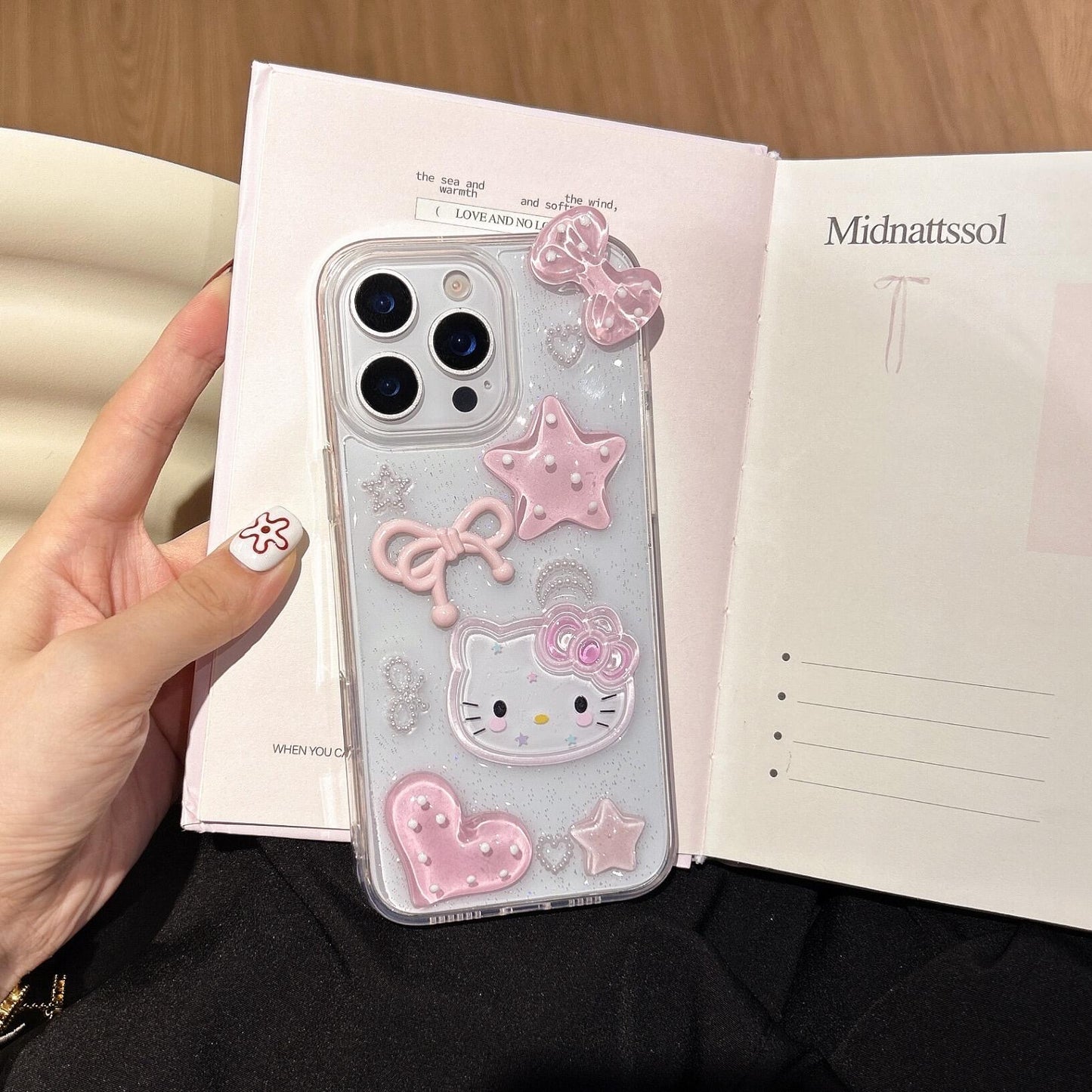 Hellokitty Clear Handmade Cute Kawaii Phone Case #0535