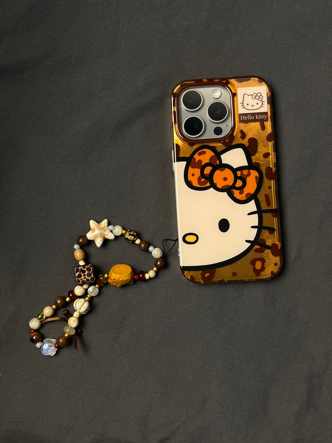 Hellokitty Brown Leopard PrintCute Kawaii Phone Case #0557