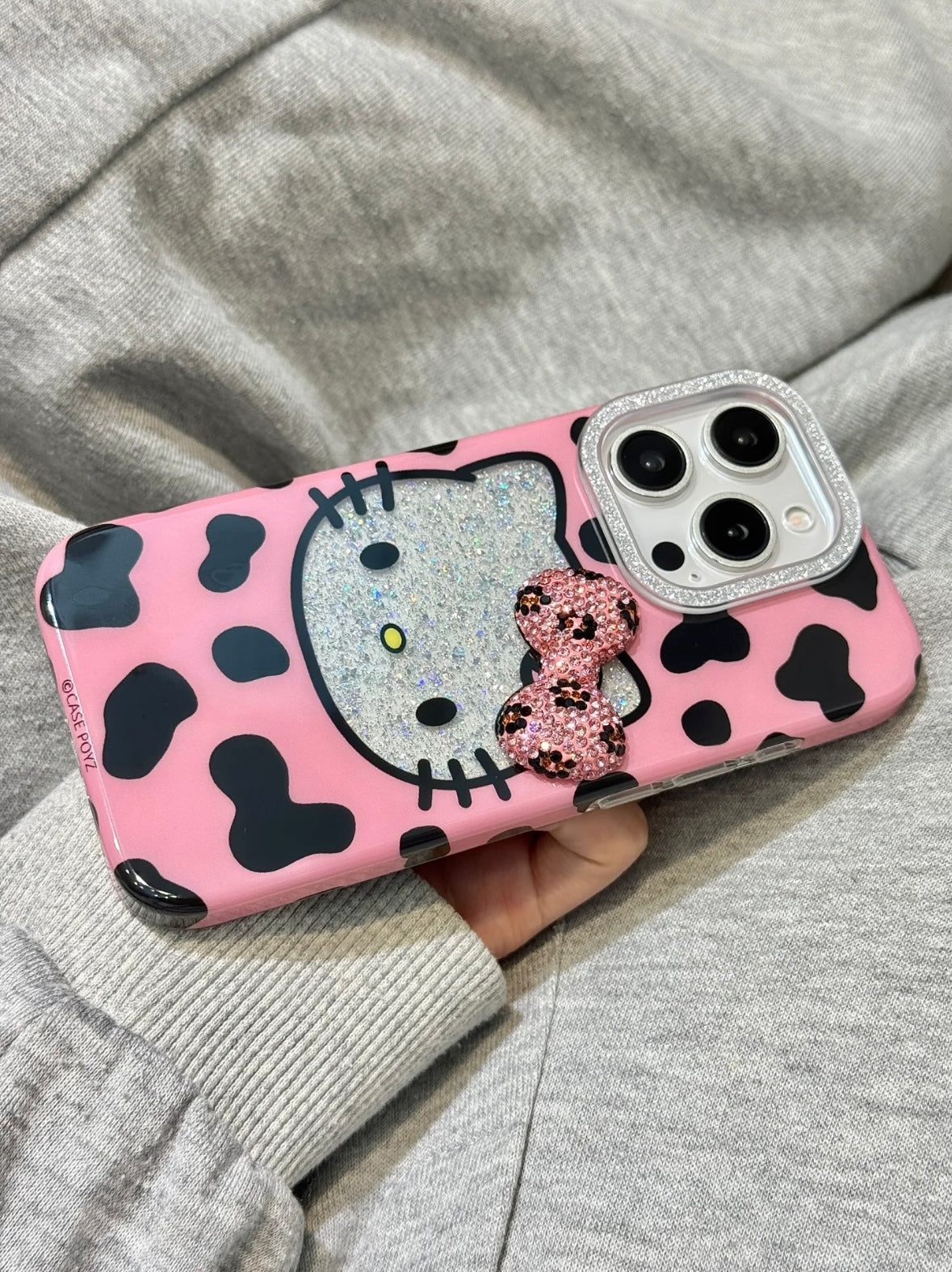 Hellokitty Pink Bow Tie Leopard Print Cute Kawaii Phone Case #0507