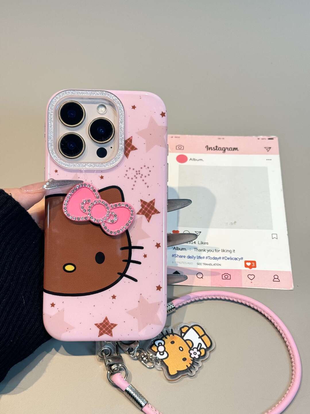 Tan Hellokitty Pink Star Cute Kawaii Phone Case #0537