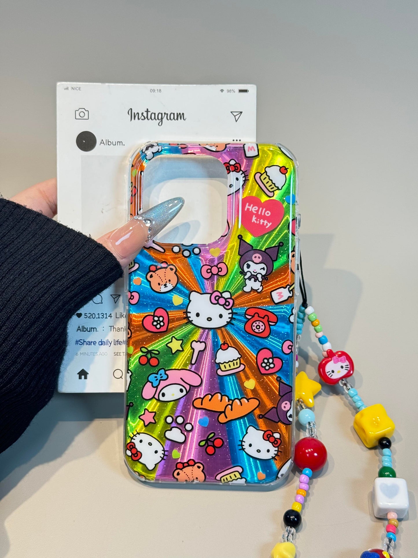 Hellokitty Color Laser Cute Kawaii Phone Case #0529