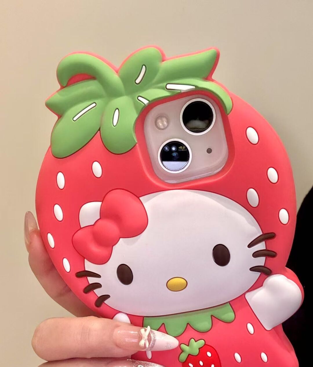 Strawberry Hellokitty Silicone Cute Kawaii Phone Case #0518