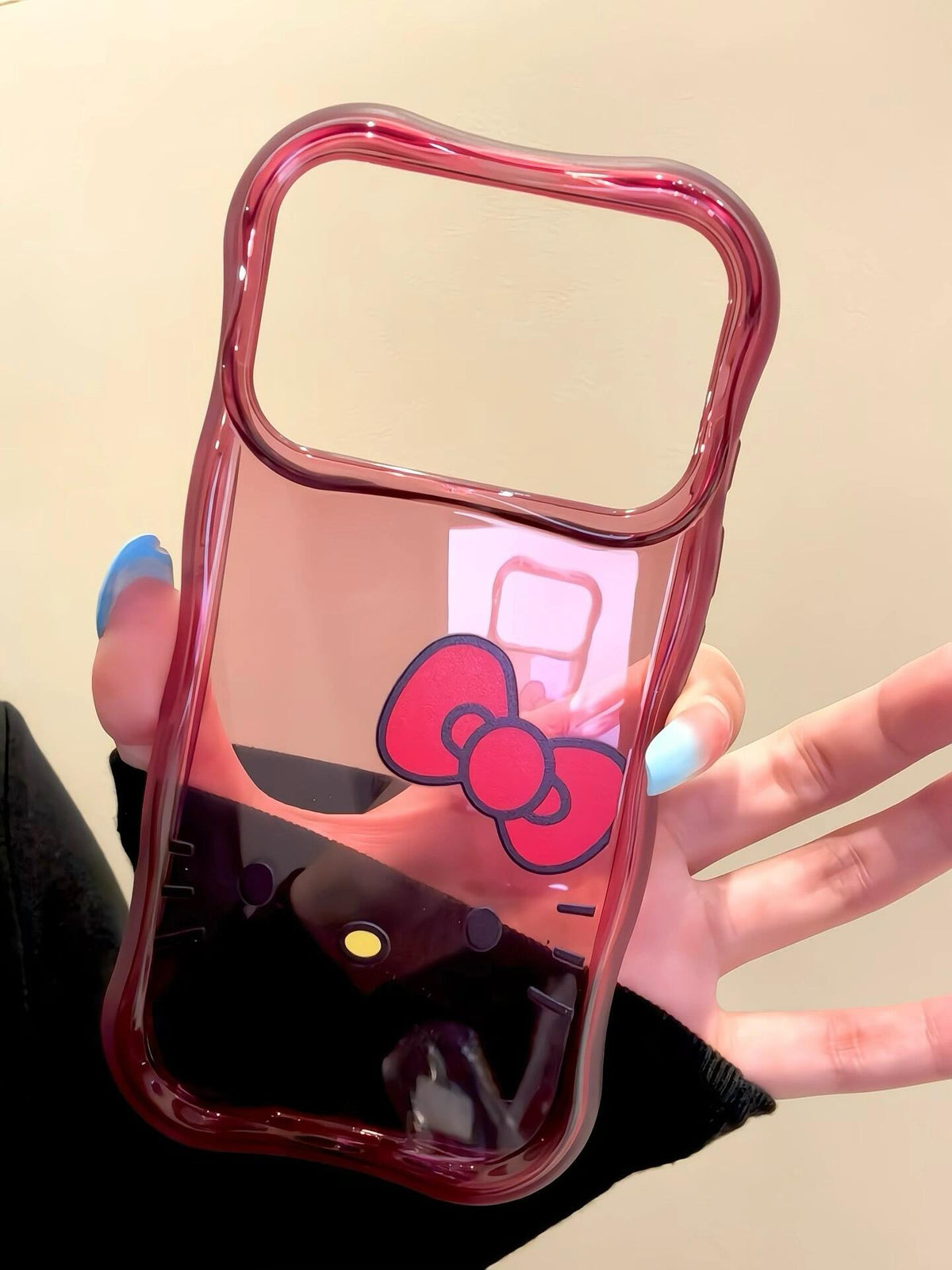 Hello Kitty Burgundy Red Wavy Border Phone Case #683