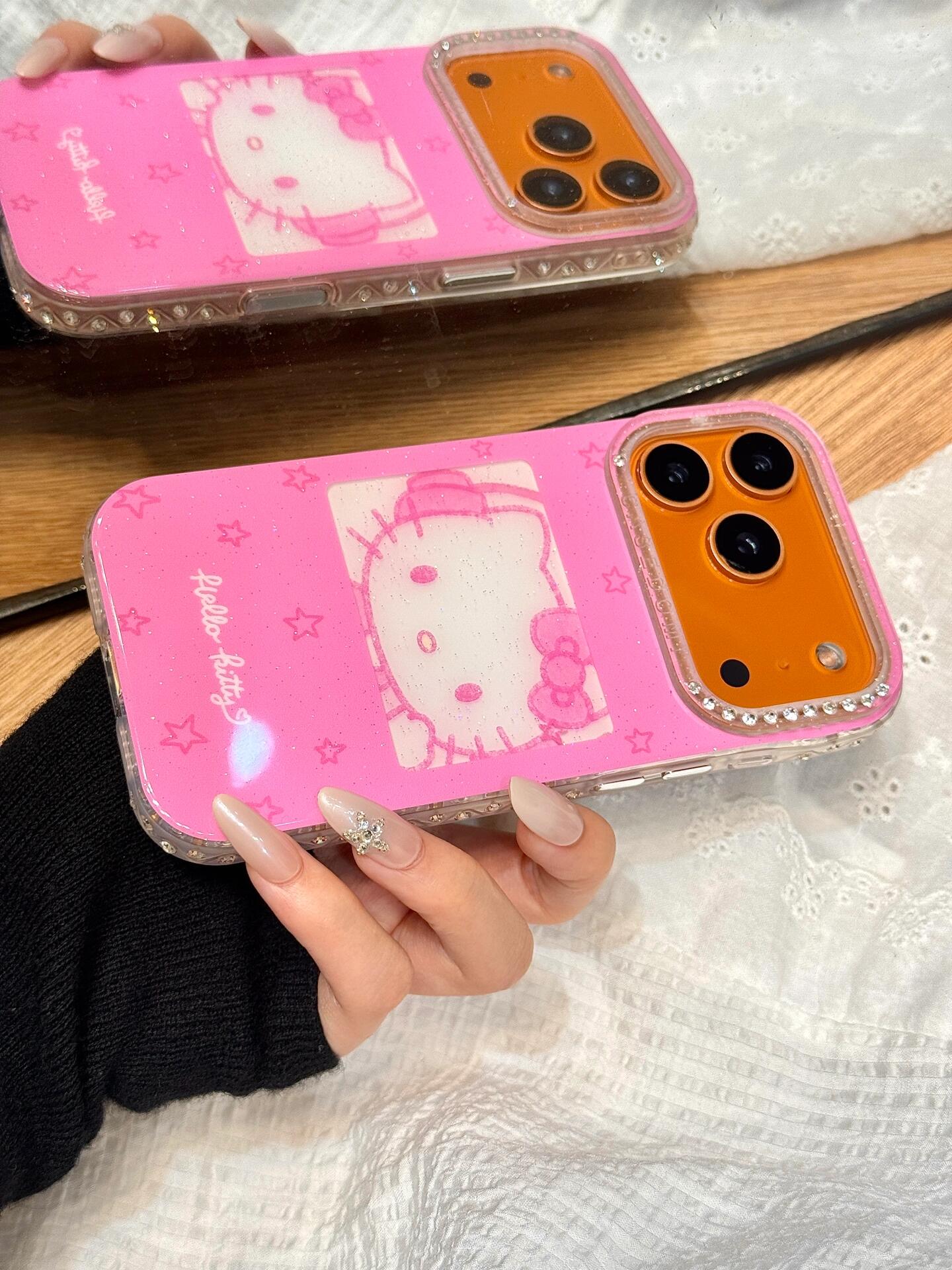 Hellokitty Pink Glitter Cute Kawaii Phone Case #0554