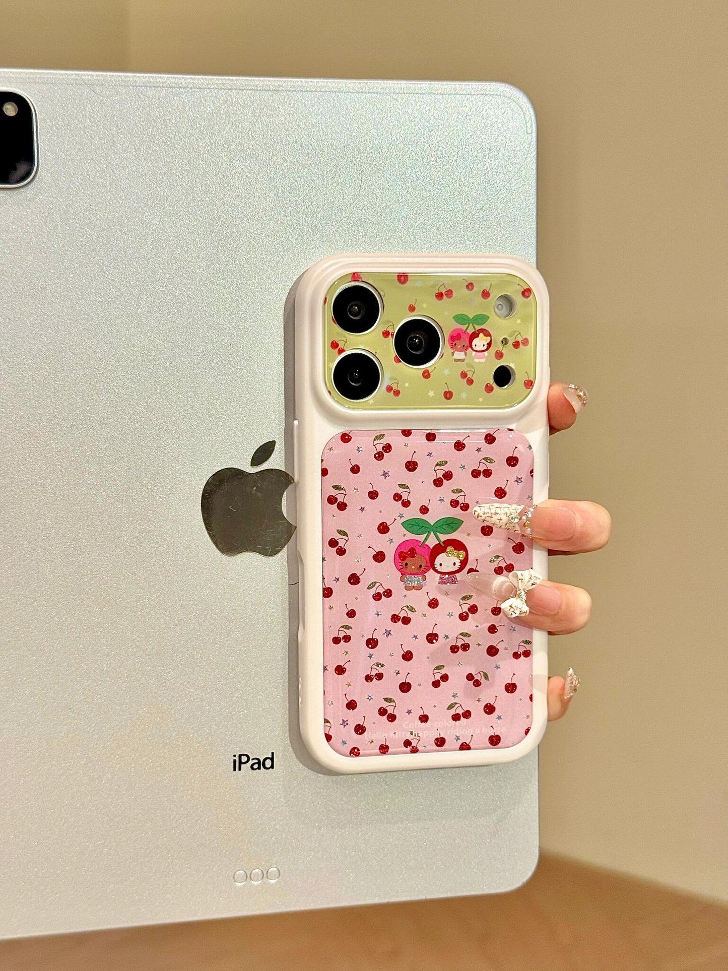 Hellokitty Cherry Glitter Cute Kawaii Phone Case #0588