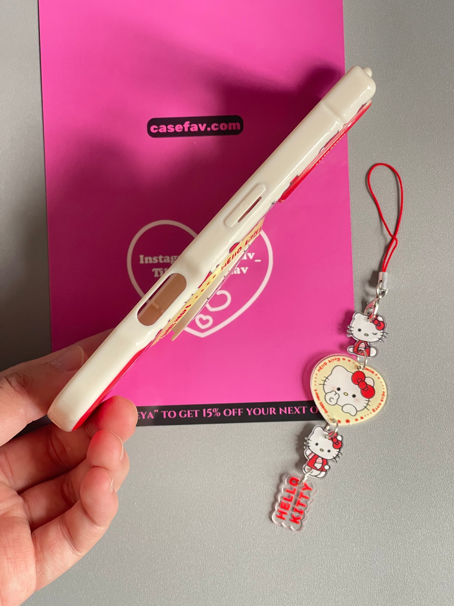 Hellokitty Phone Shape Cute Kawaii Phone Case With Chain #0443