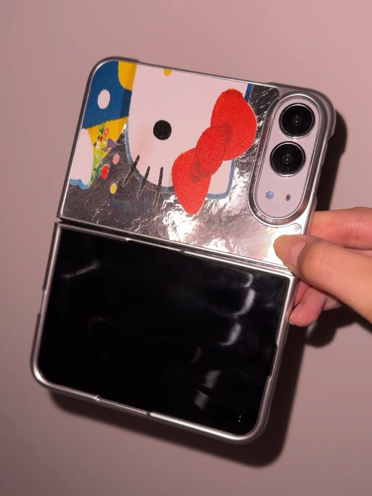 Hellokitty Silver Cute Kawaii iPhone Duo Case #0711