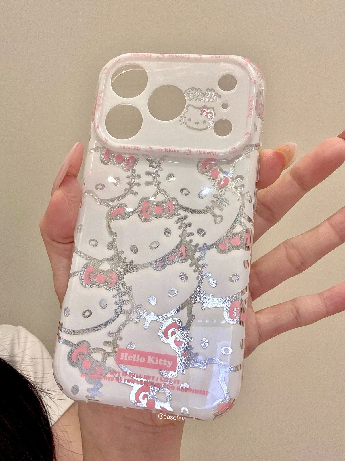 Hello Kitty White Glitter Phone Case #723