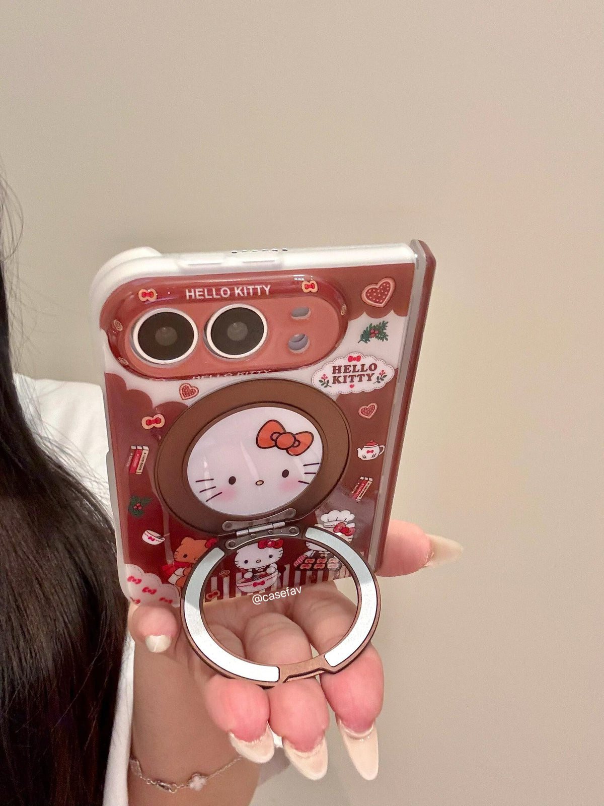 Hellokitty Christmas Folding Stand iPhone Duo Case #0722