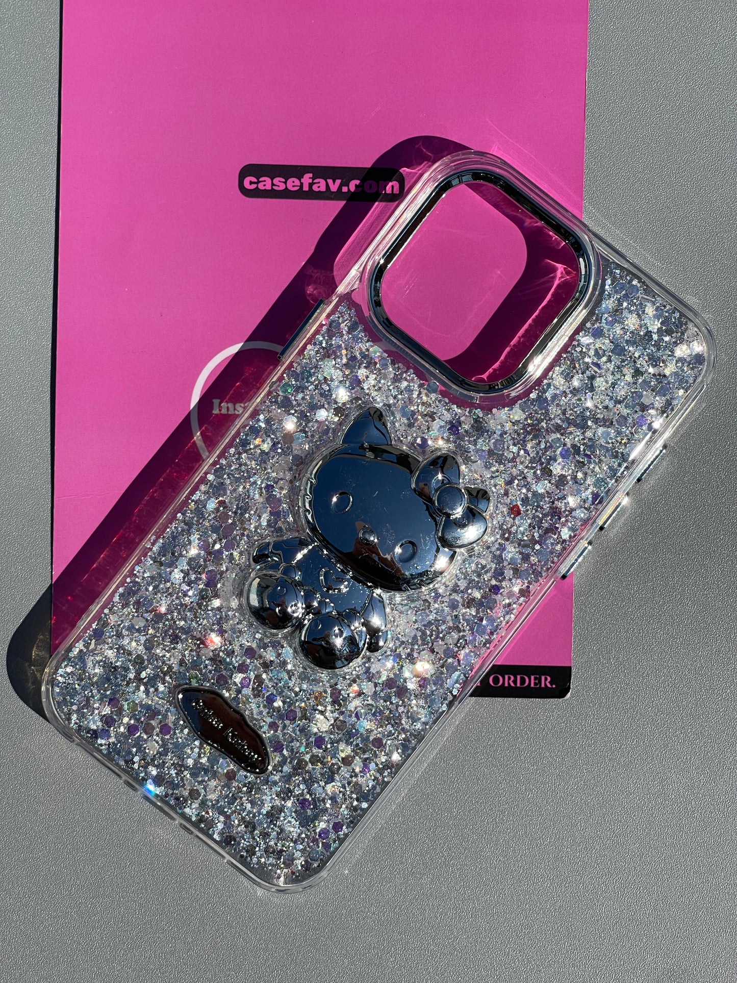 Hellokitty Silver Glitter Cute Kawaii Phone Case #0340