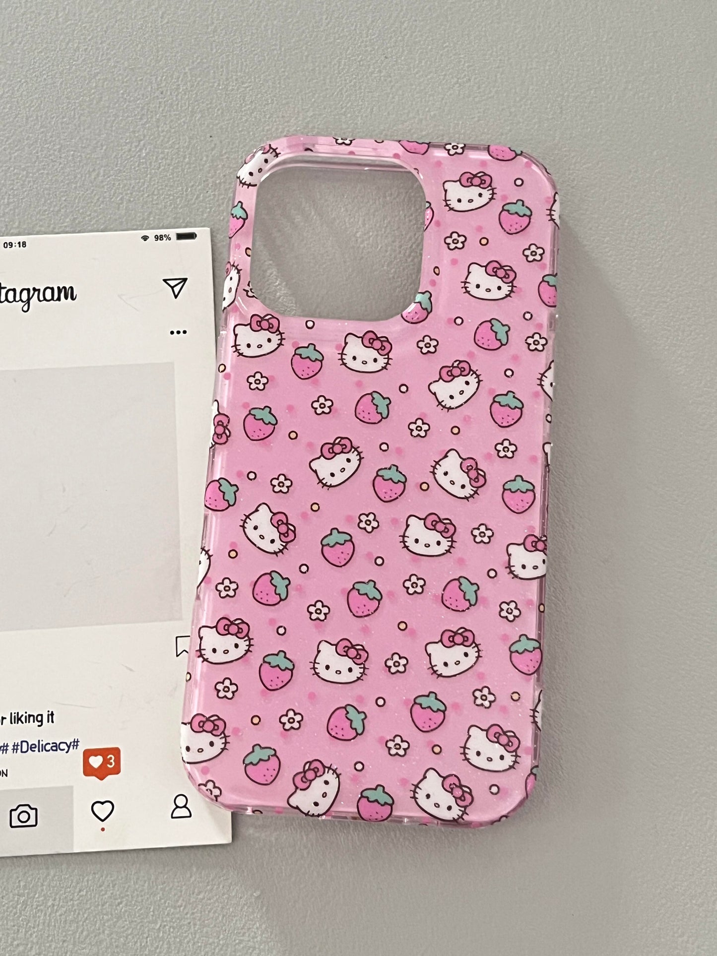 Hellokitty Pink Strawberry Cute Kawaii Phone Case #0482