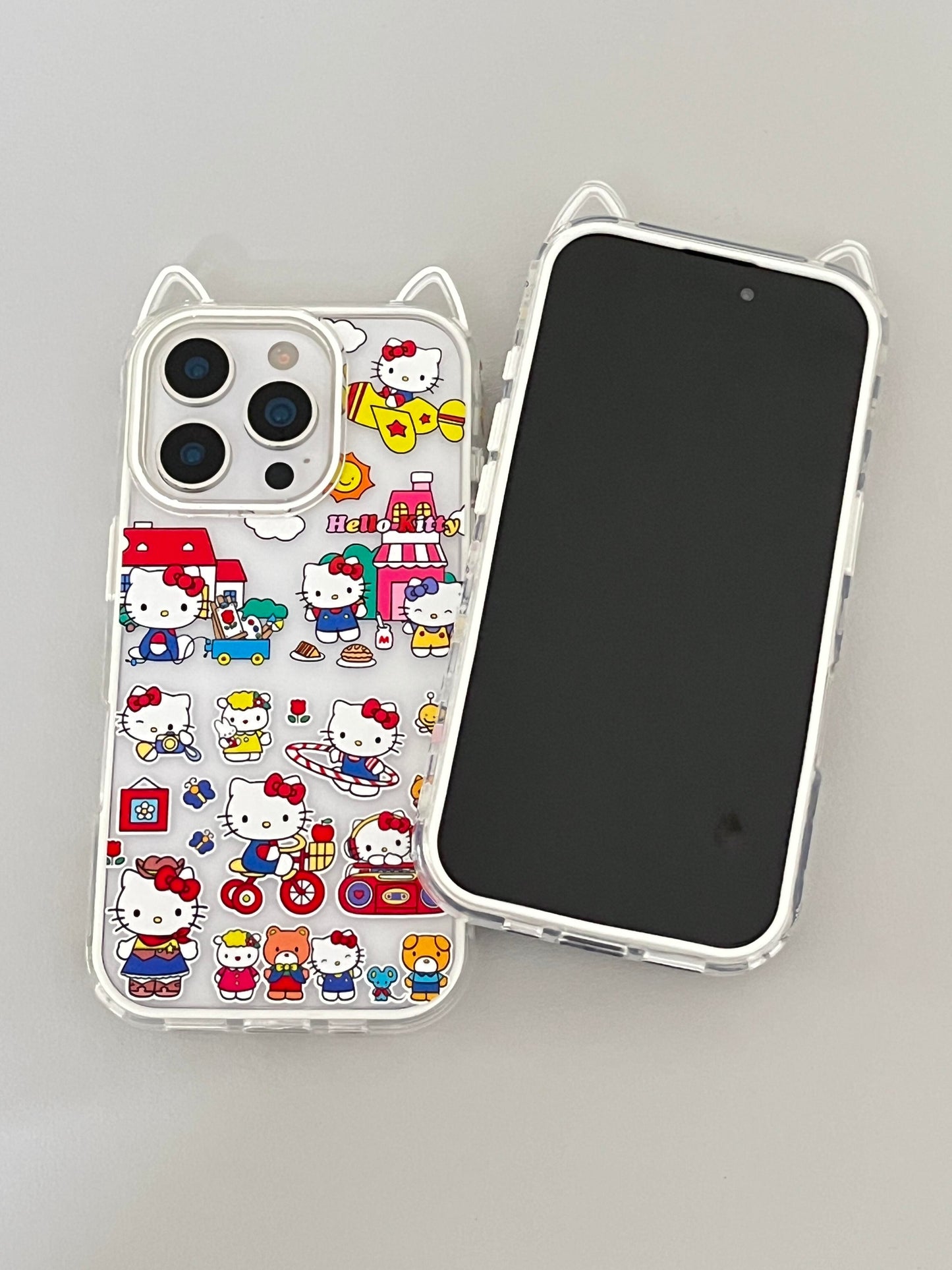 Hellokitty Cat Ear Shape Top Cute Kawaii Phone Case #0483