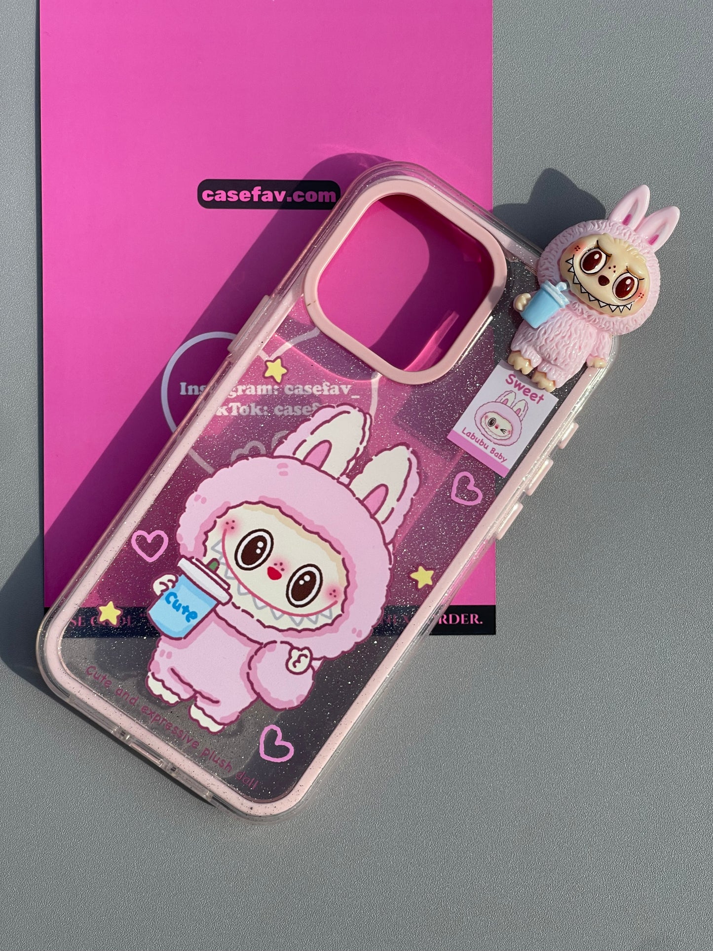 LABUBU Hippers Clear Cute Kawaii Phone Case #0360