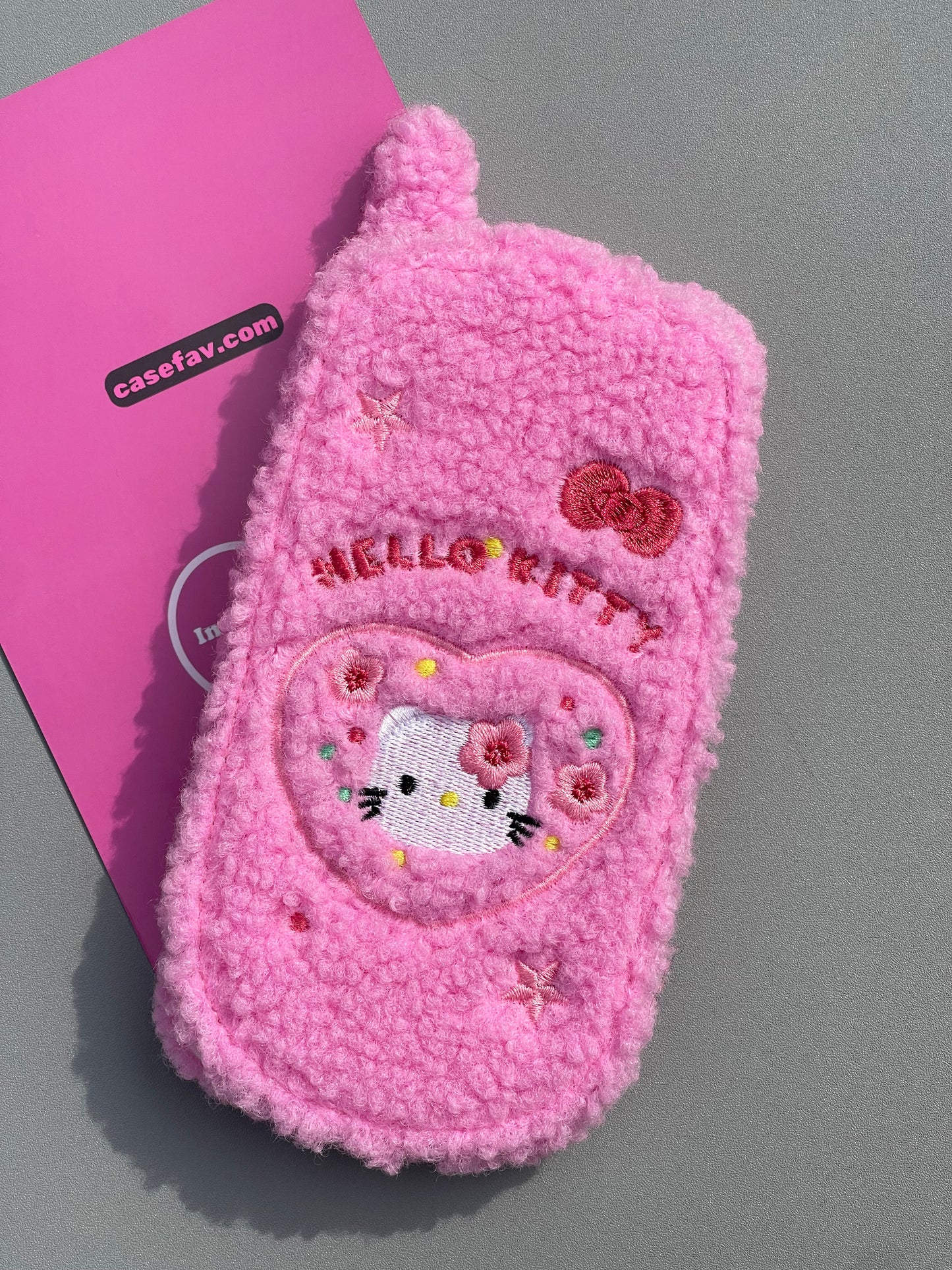 Hellokitty Pink Plush Flap Retro Cute Kawaii Phone Case #0362