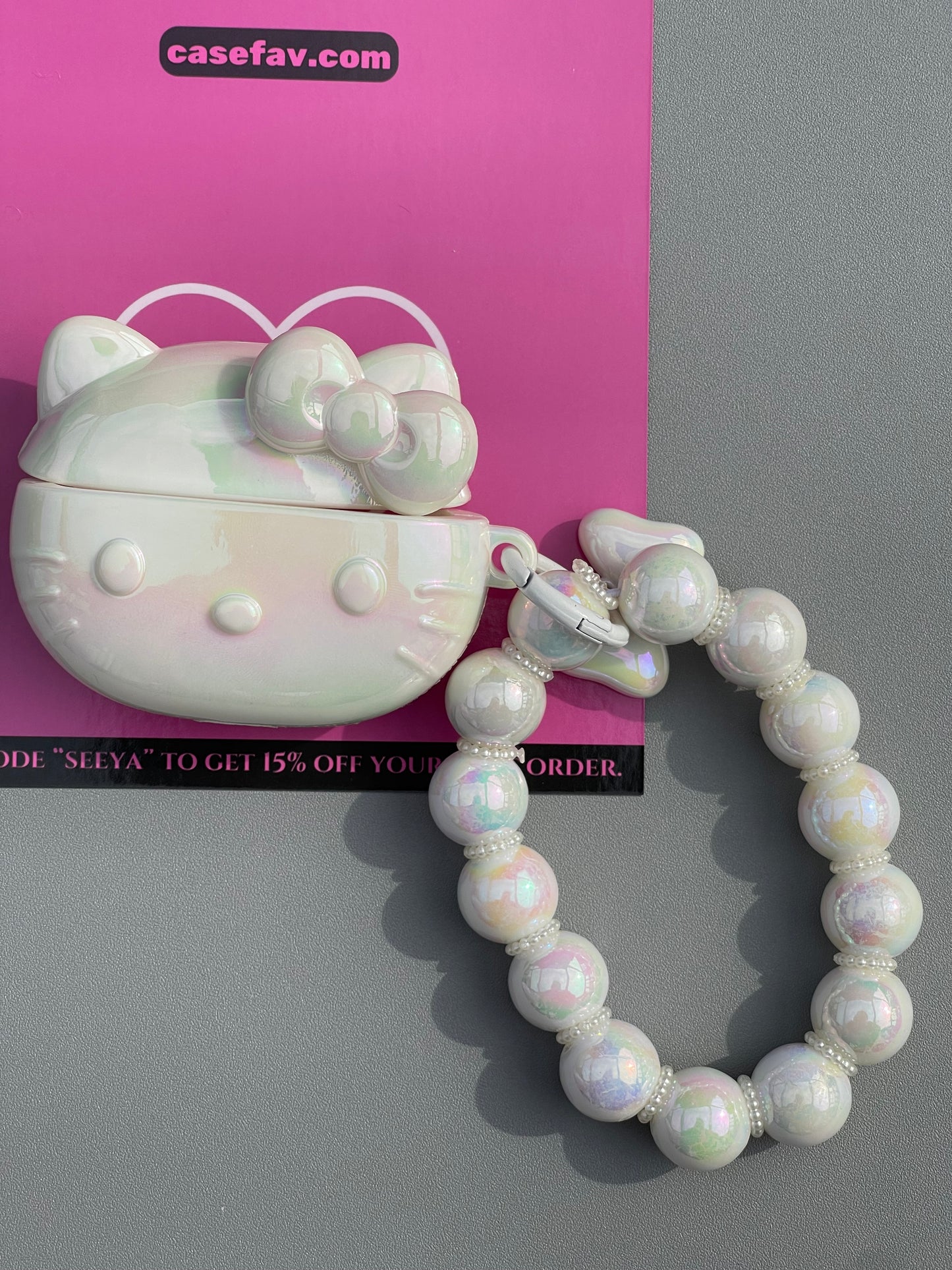 Hellokitty Shape Cute Kawaii AirPods Case With Chain#0365