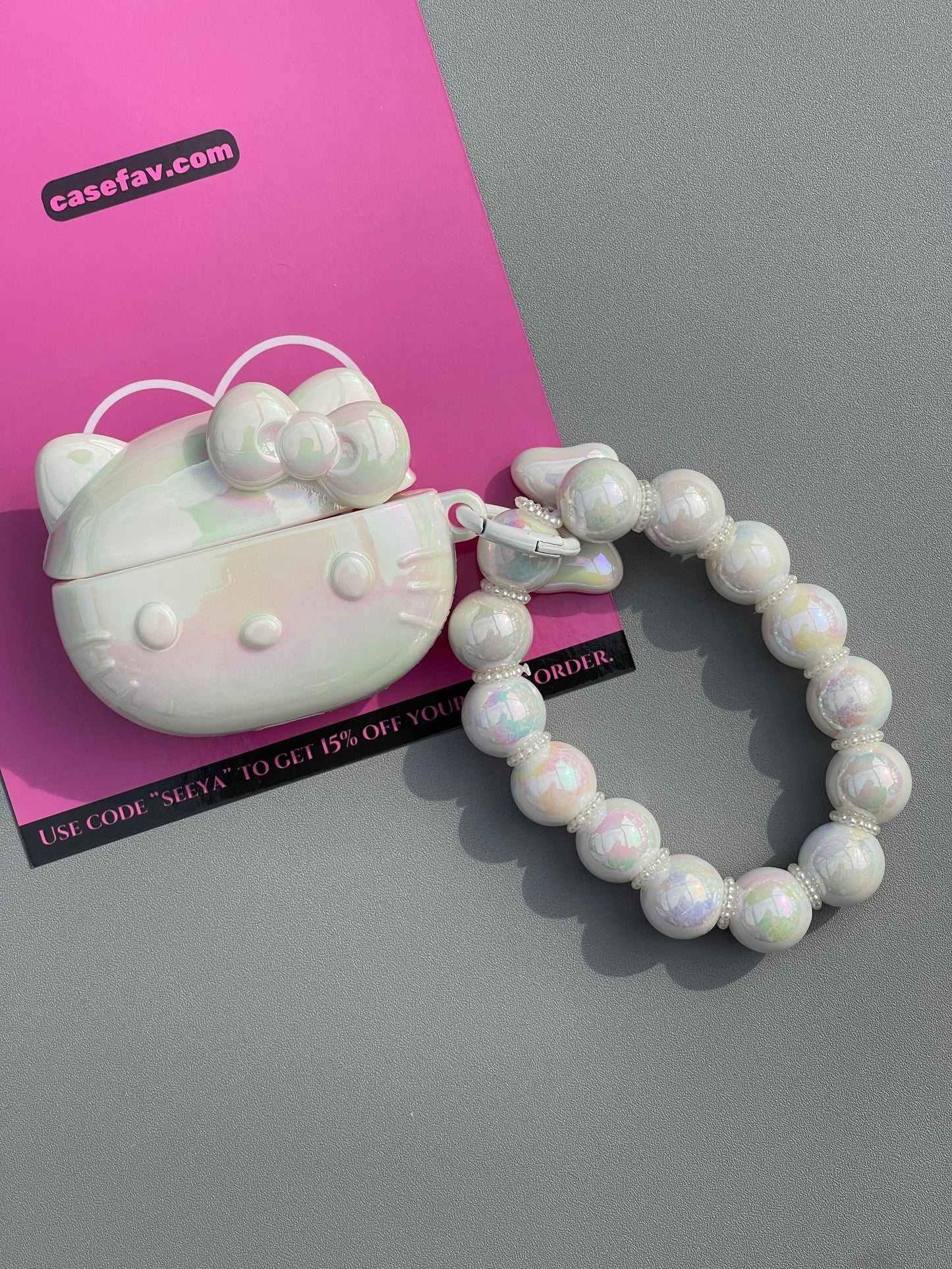 Hellokitty Shape Cute Kawaii AirPods Case With Chain#0365