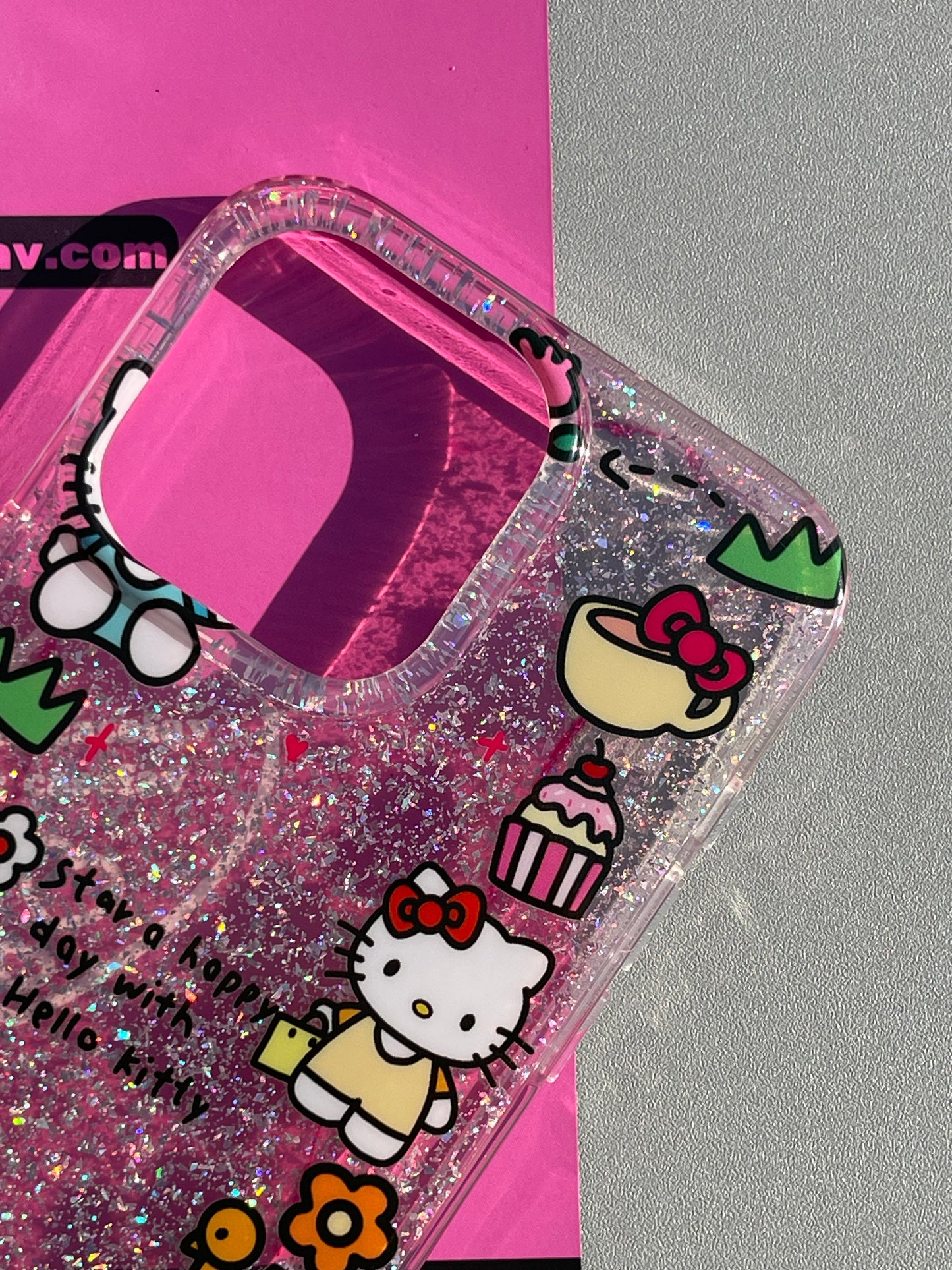 Hellokitty Clear Glitter Cute Kawaii Phone Case #0396