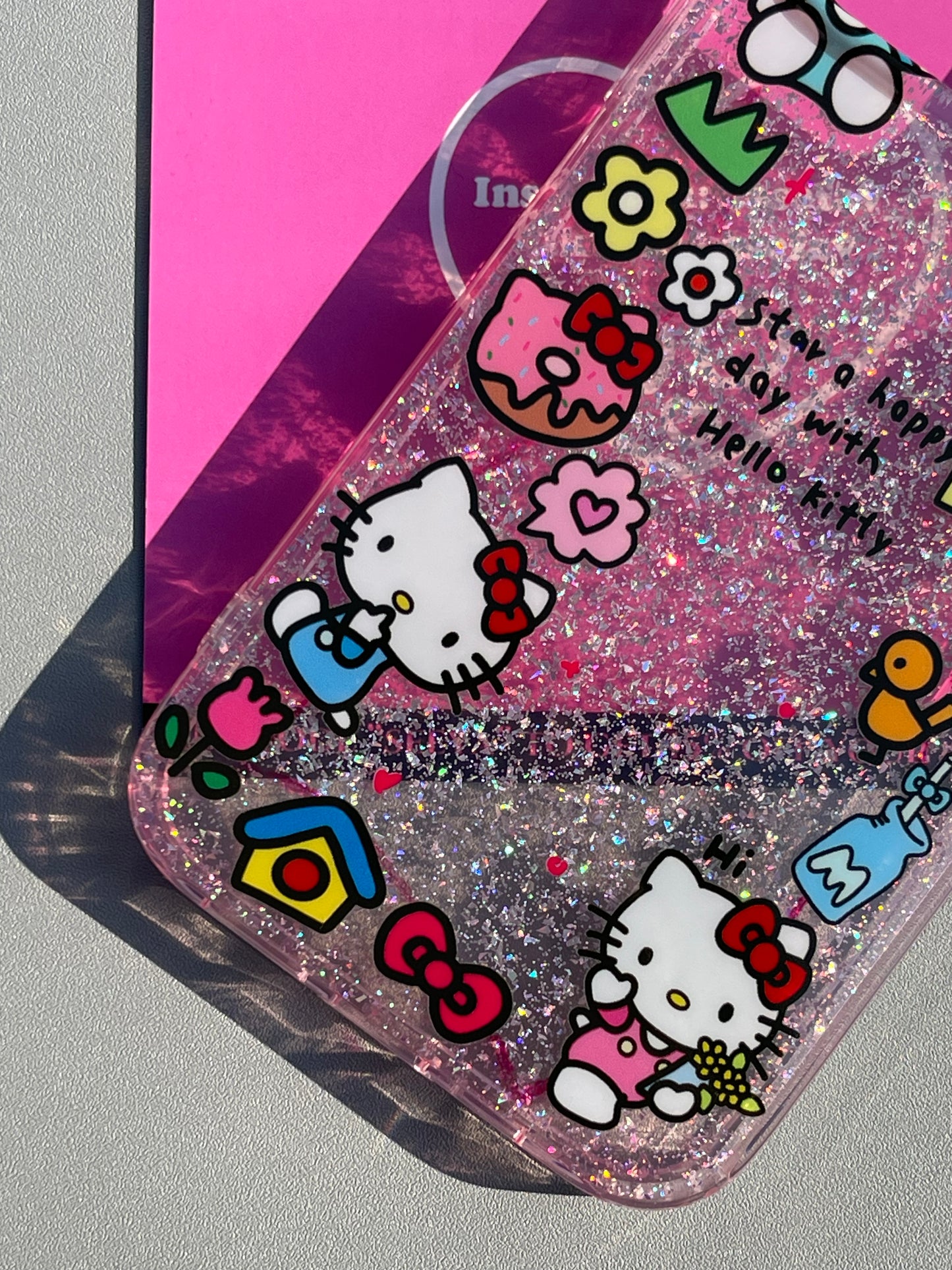 Hellokitty Clear Glitter Cute Kawaii Phone Case #0396