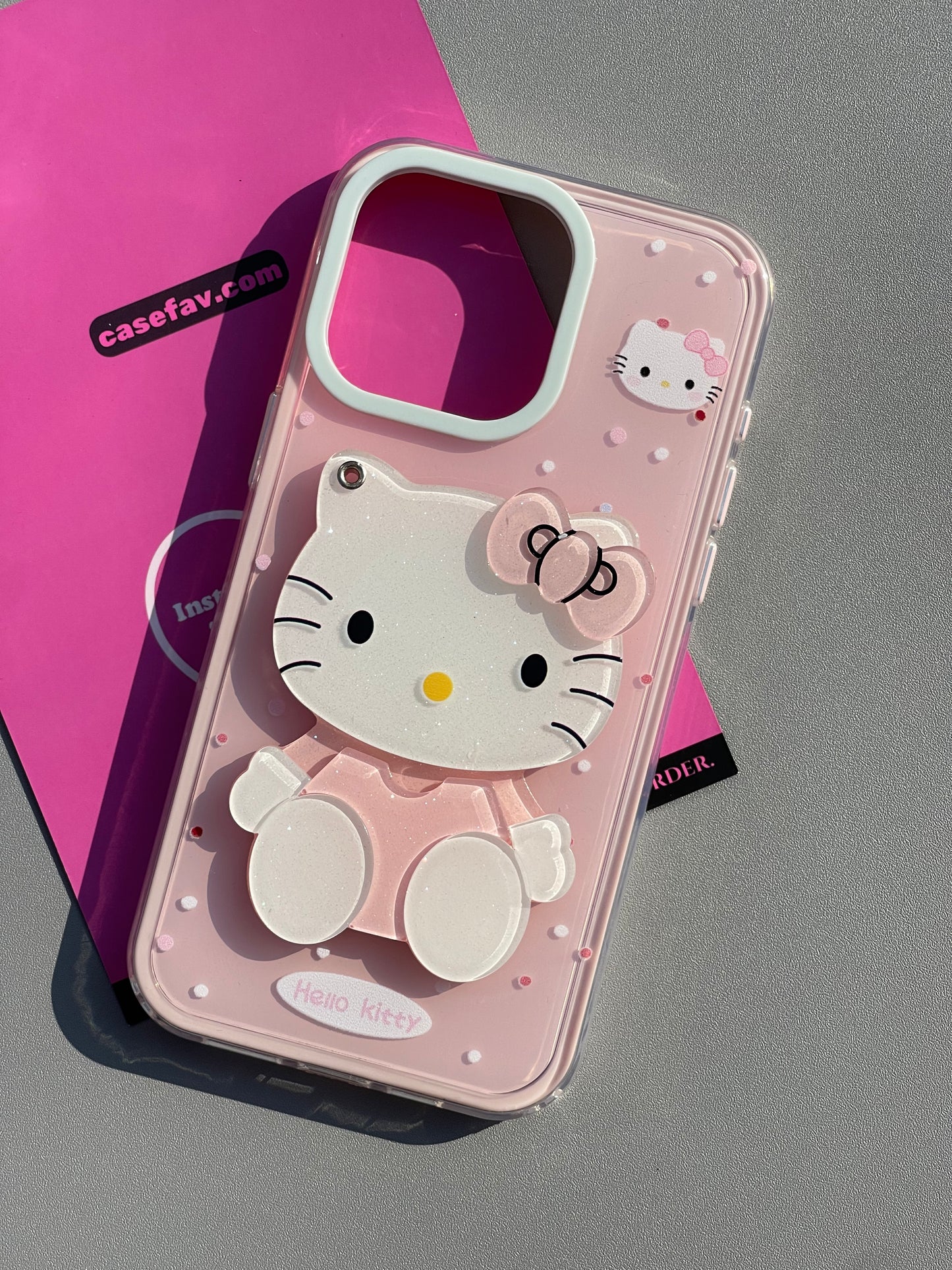 Hellokitty Pink Swivel Mirror Cute Kawaii Phone Case #0373