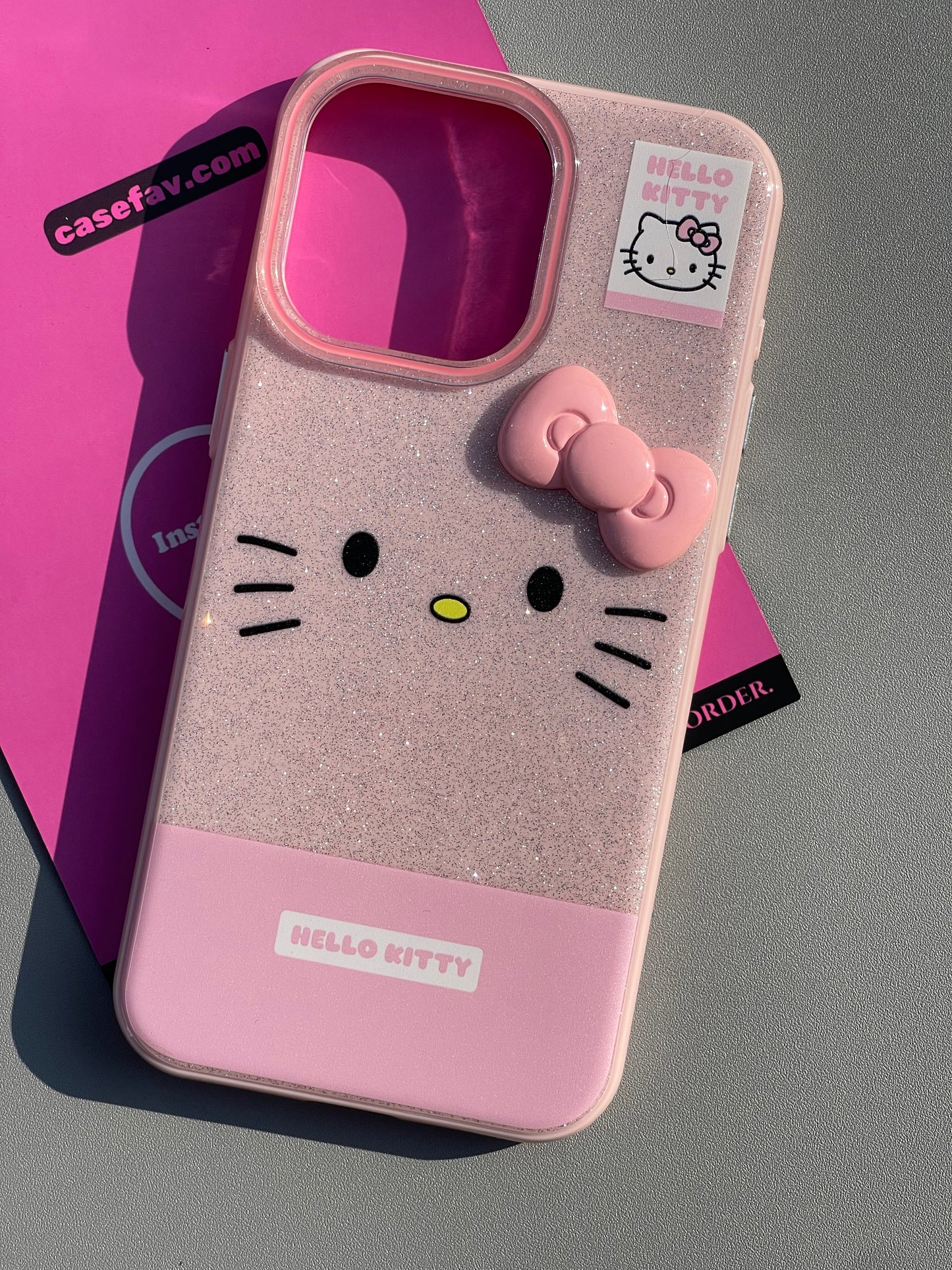 Hellokitty 3D Bow Glitter Cute Kawaii Phone Case #0382