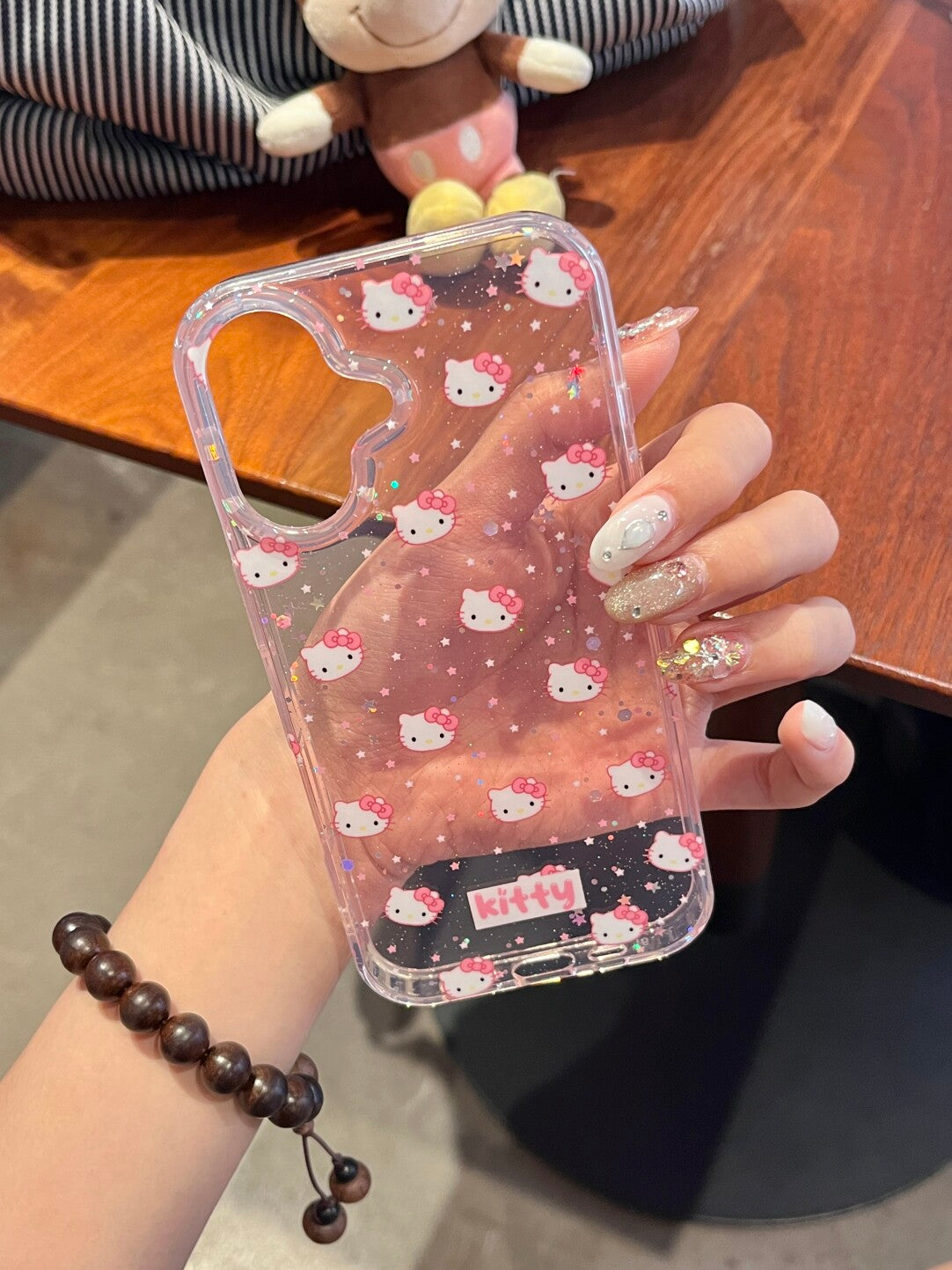 Hellokitty Glitter Clear Cute Kawaii Phone Case #0496