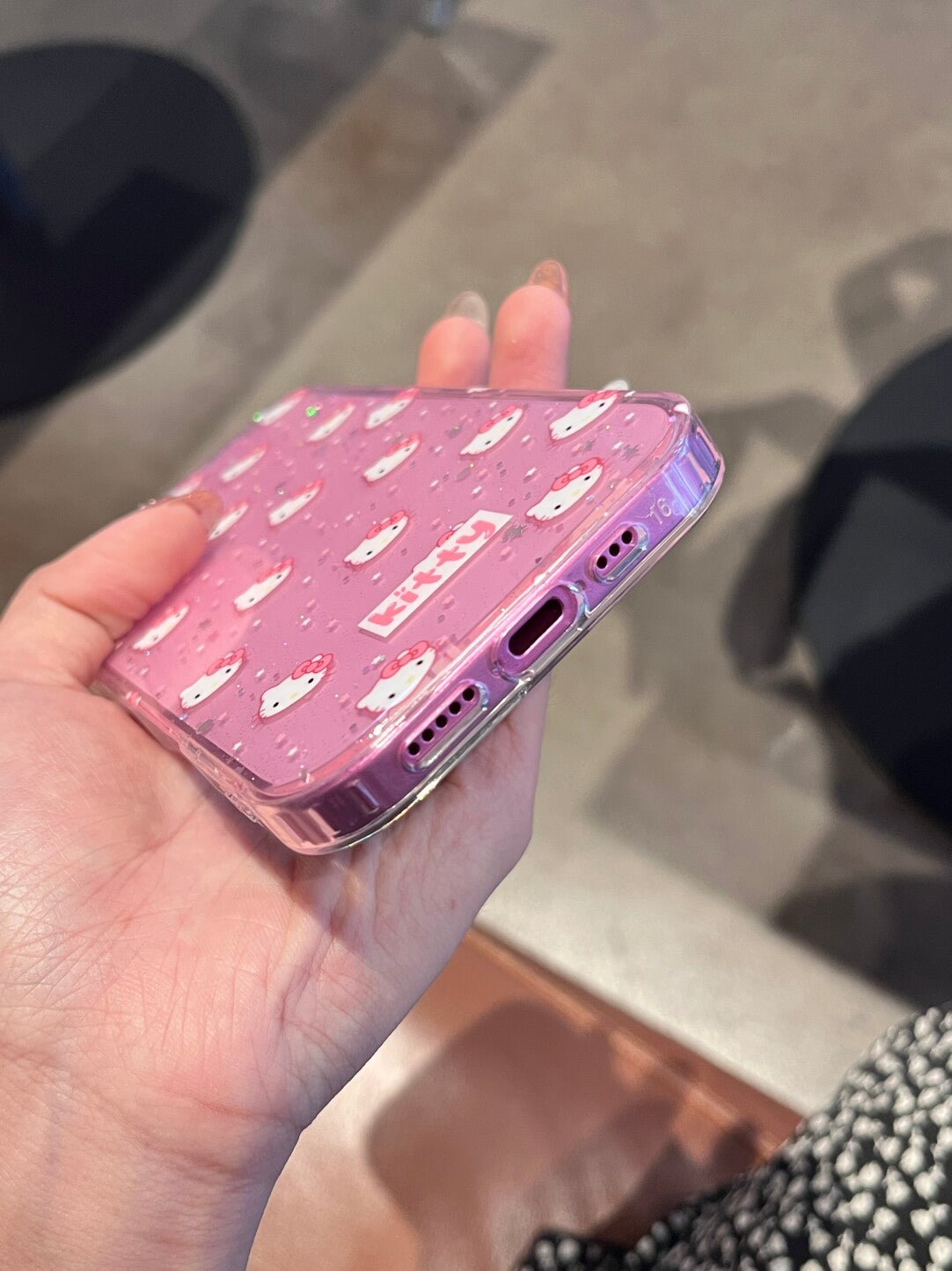 Hellokitty Glitter Clear Cute Kawaii Phone Case #0496