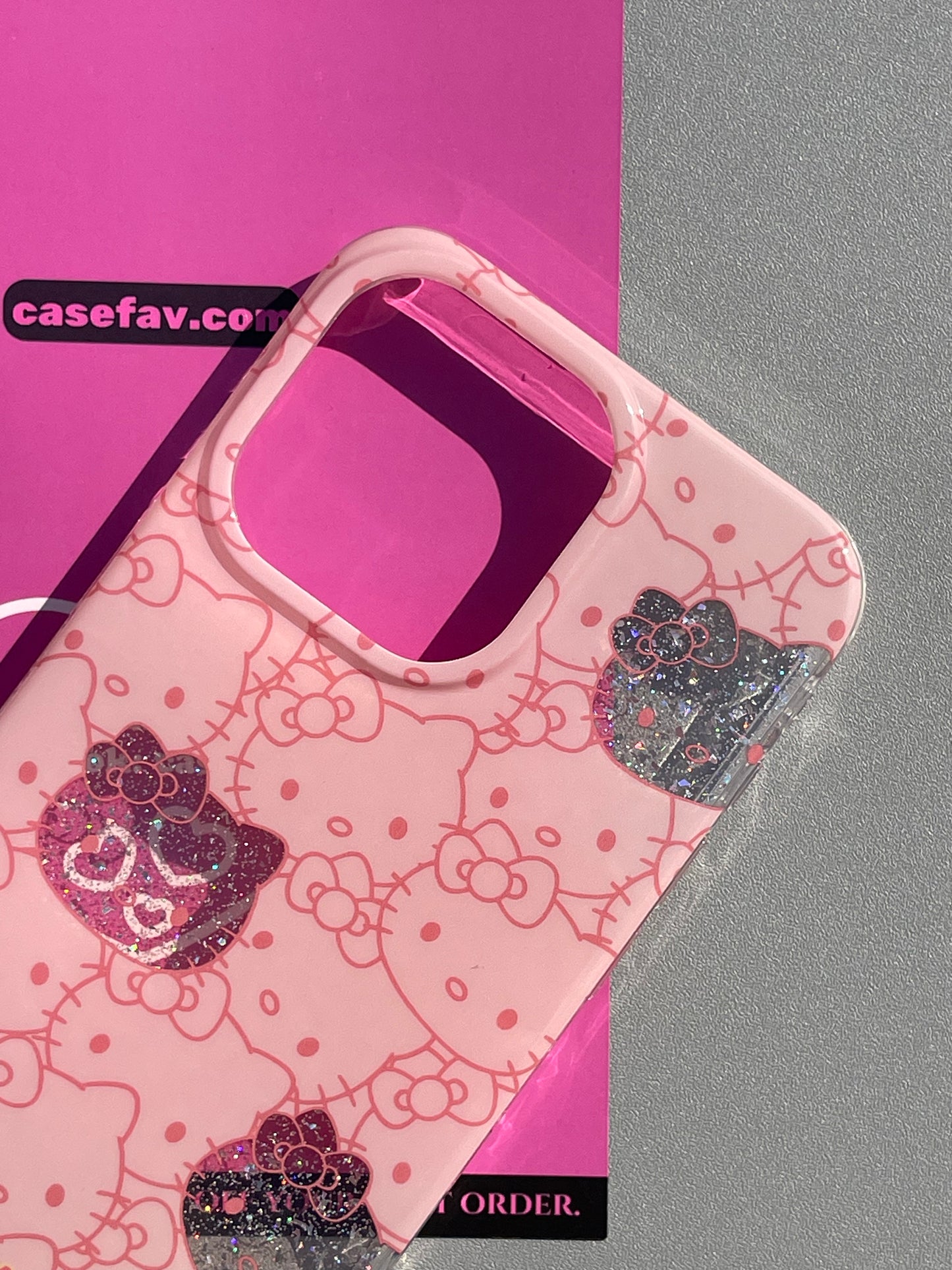 Hellokitty Pink Glitter Cute Kawaii Phone Case #0377