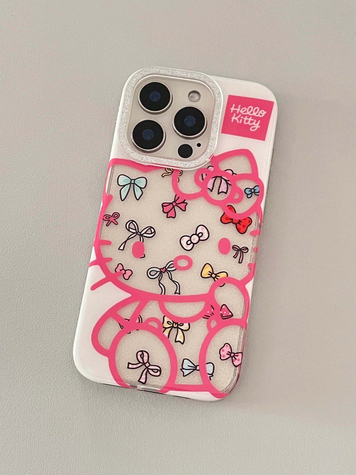 Hellokitty Glitter Clear Cute Kawaii Phone Case #0495
