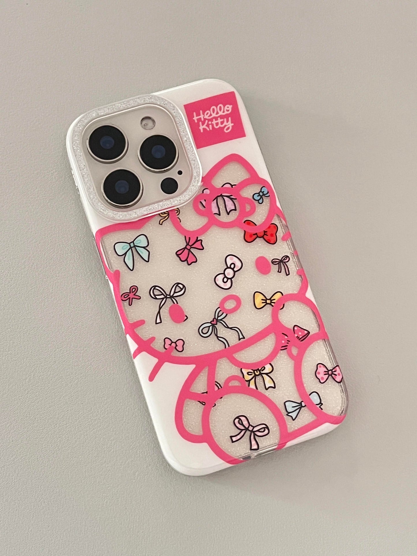 Hellokitty Glitter Clear Cute Kawaii Phone Case #0495