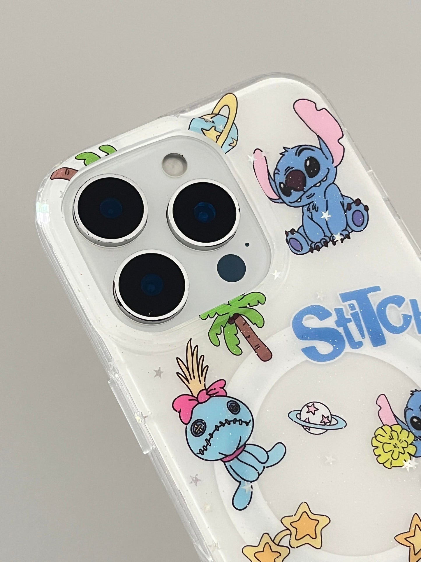 Stitch Cute Kawaii MagSafe Case + MagSafe Stand Holder / Phone Grip #0494