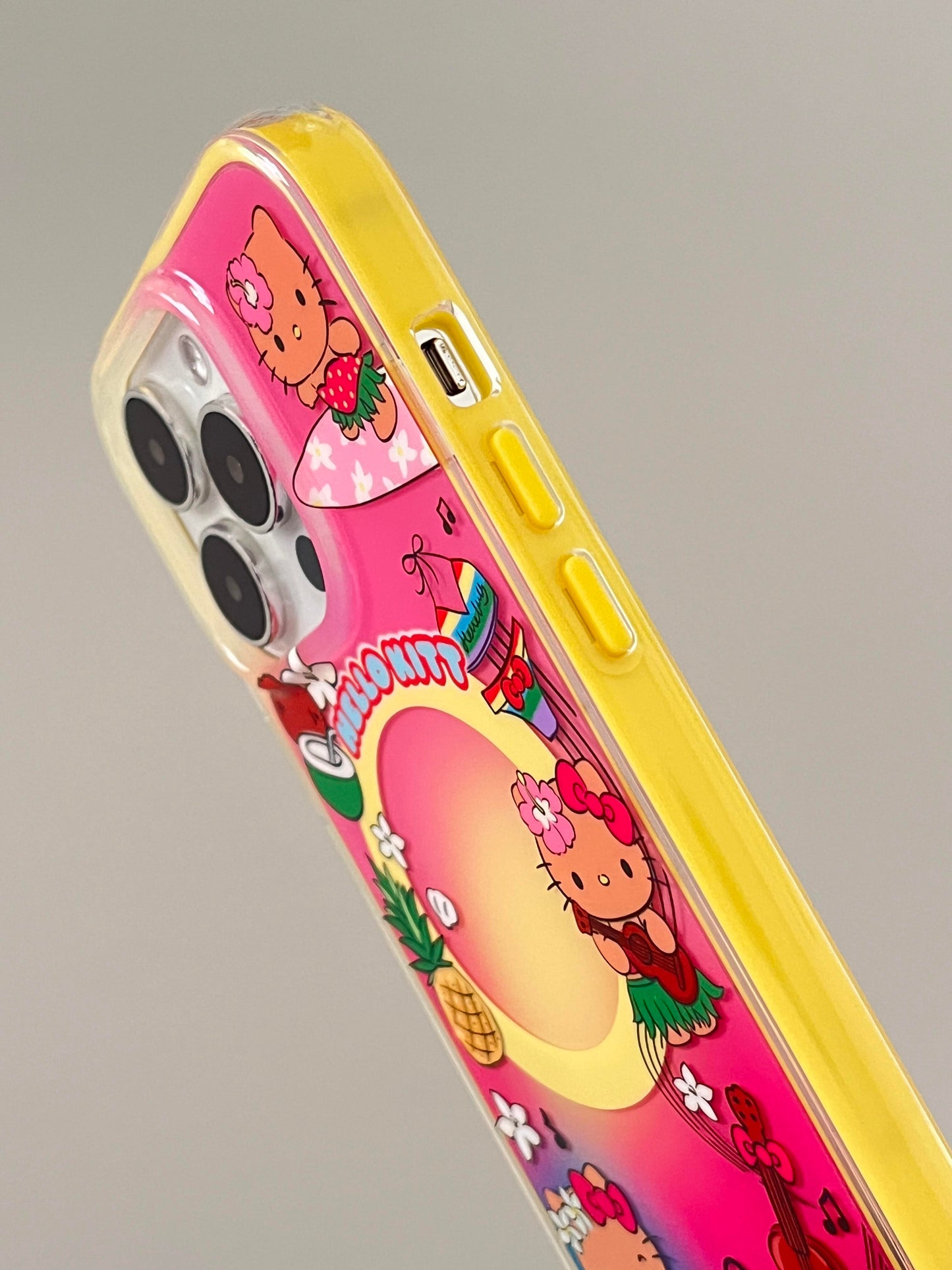 Hawaii Tan Hellokitty Vacation Cute Kawaii MagSafe Case + MagSafe Stand Holder / Phone Grip #0490