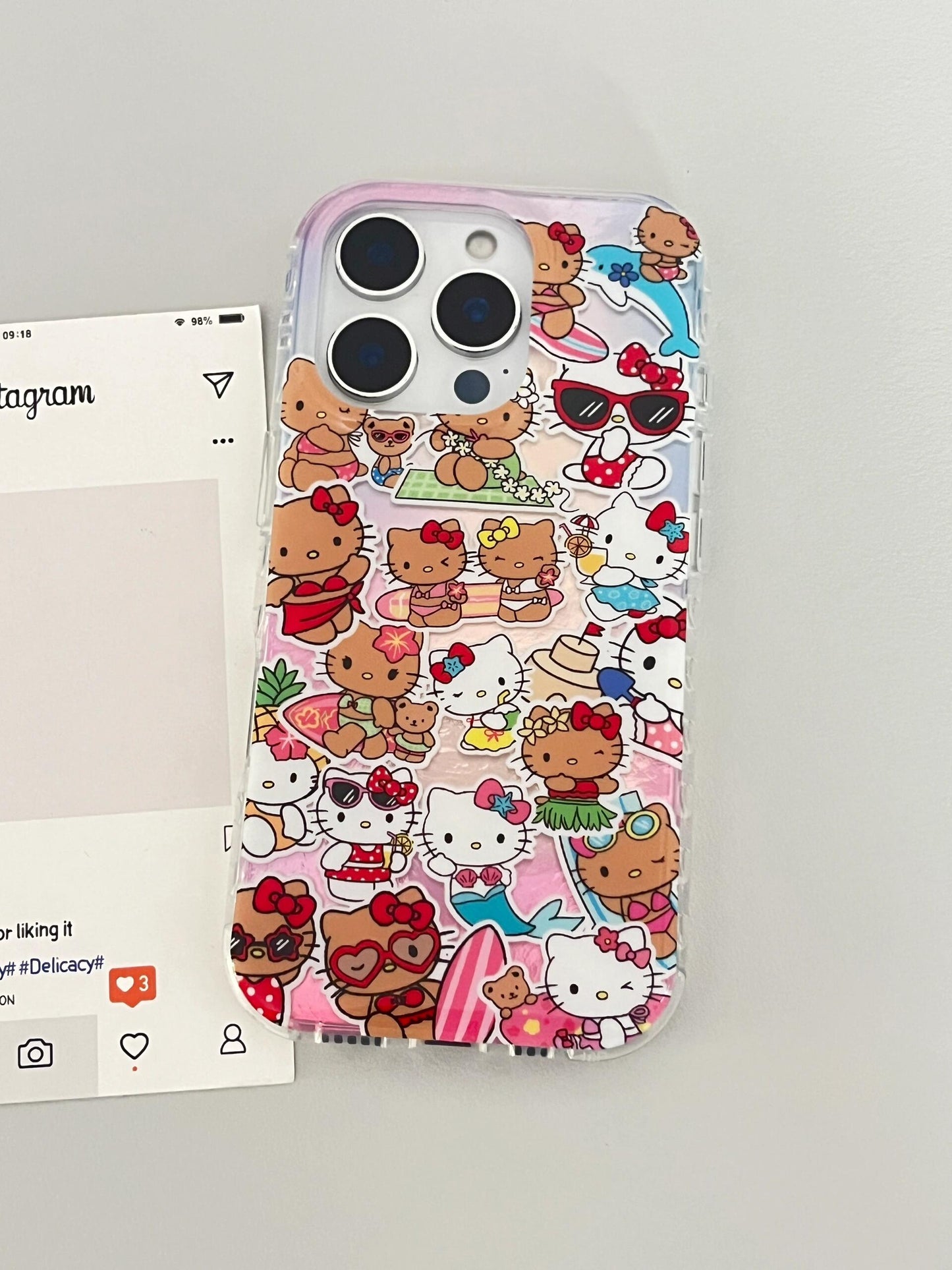 Tan Hellokitty Vacation Cute Kawaii Phone Case #0489