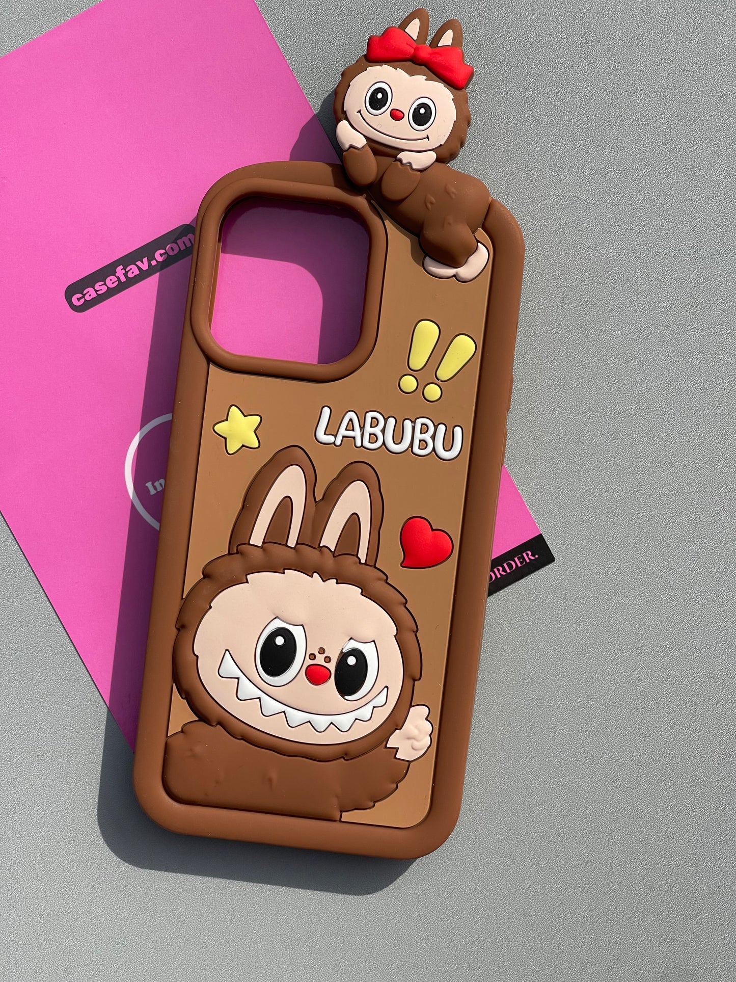 LABUBU Phone Shape Silicone Cute Kawaii Phone Case #0419