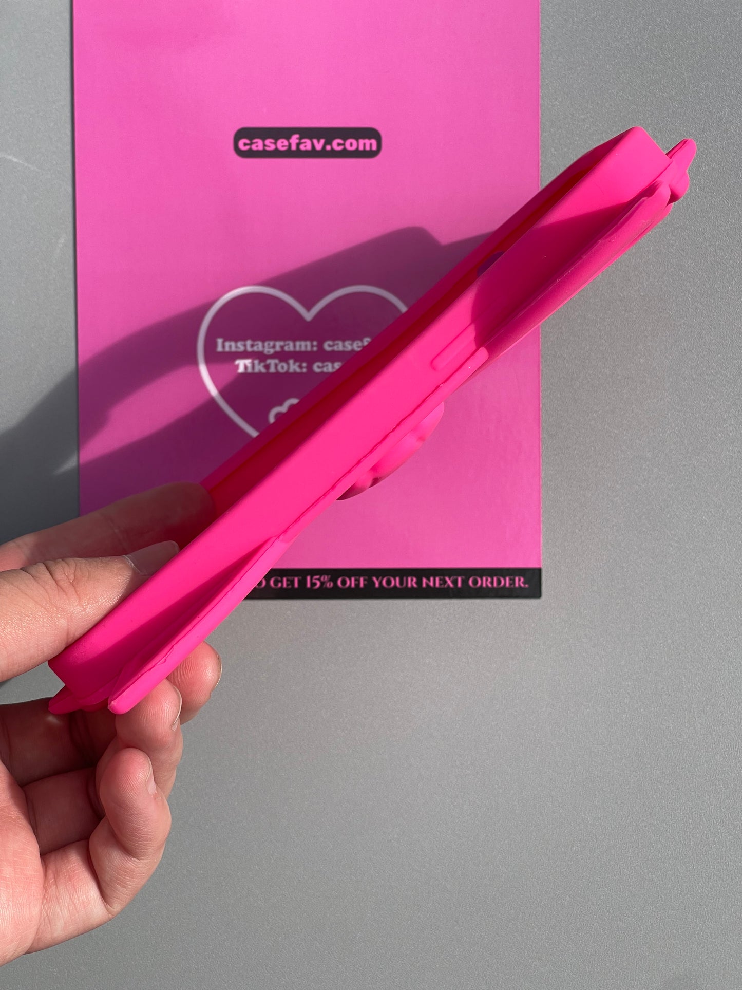 Pink Bow Shape Silicone Cute Kawaii Phone Case #0421