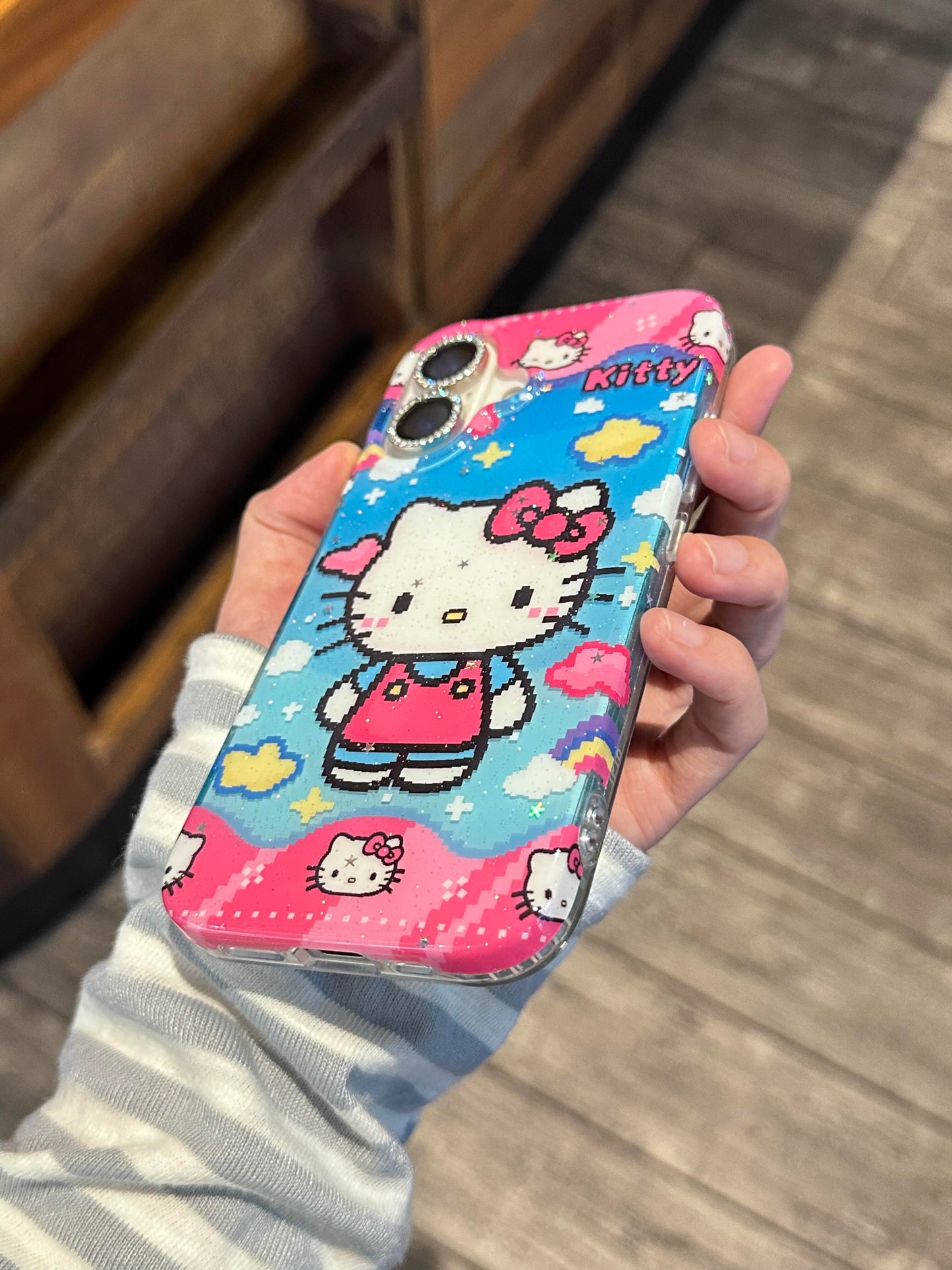 Hellokitty Cartoon Glitter Cute Kawaii Phone Case #0499