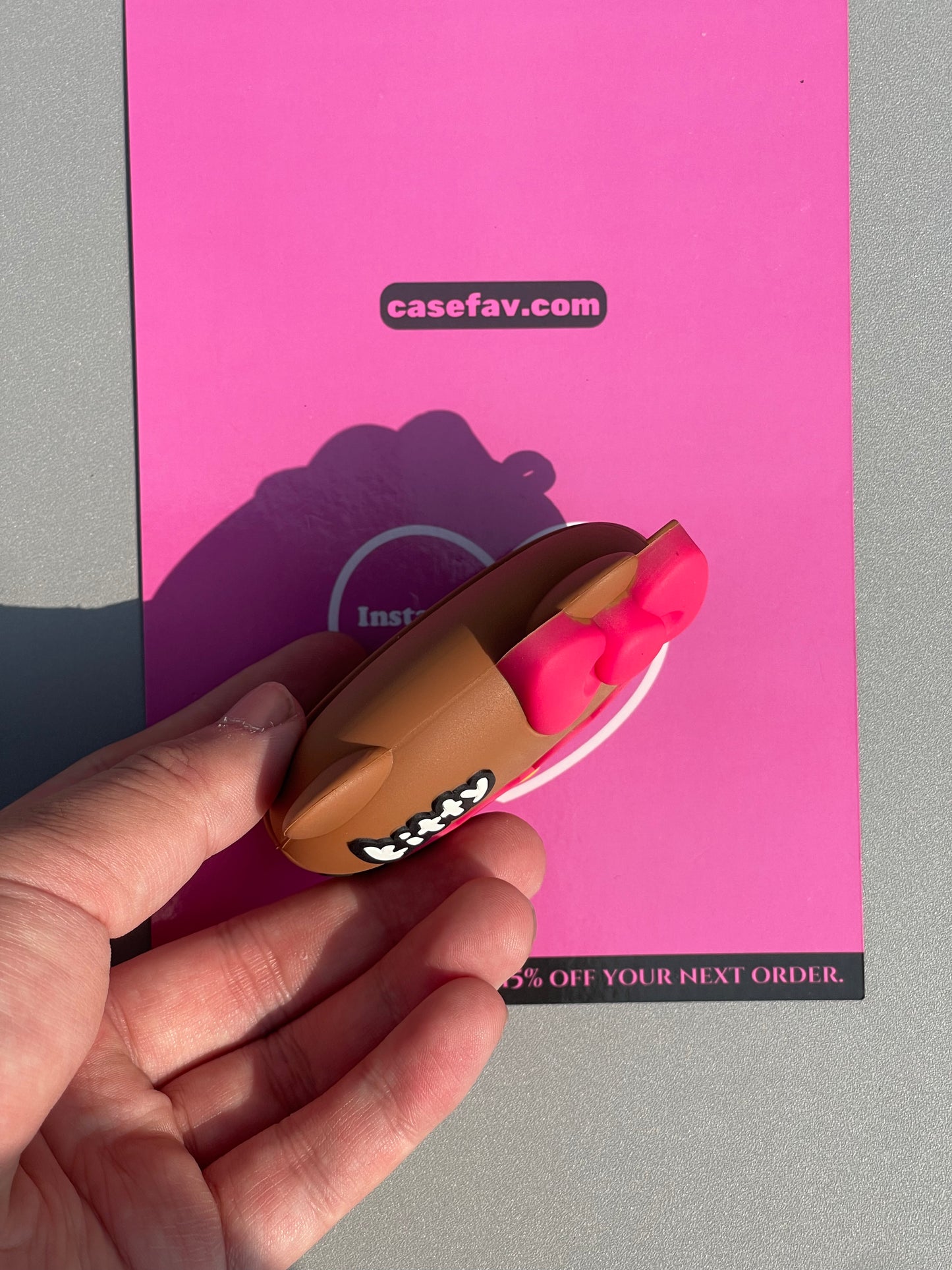 Tan Hellokitty Shape Silicone Cute Kawaii AirPods Case #0452