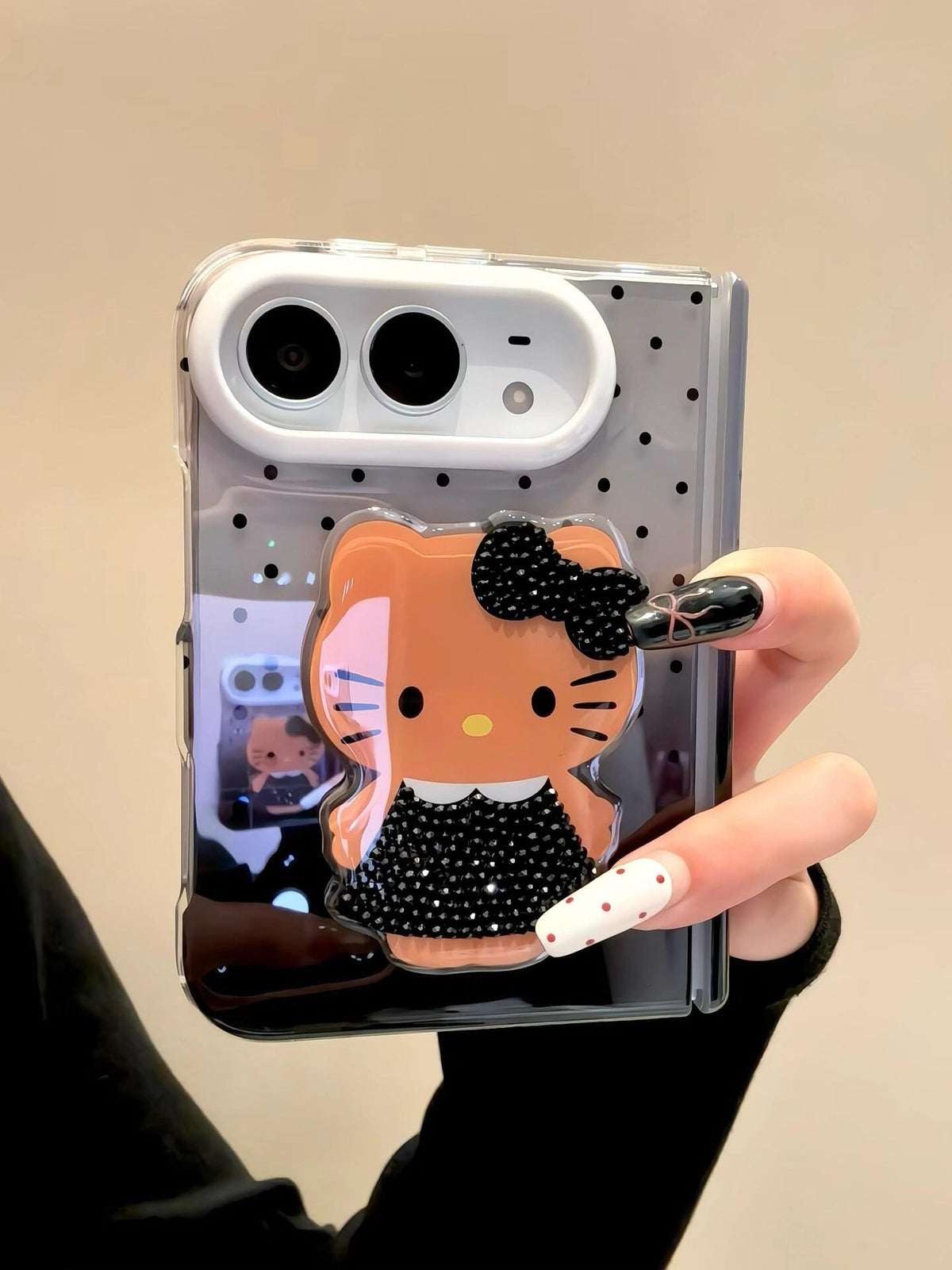 Hellokitty Polka Dots Cute Kawaii iPhone Duo Case #0712