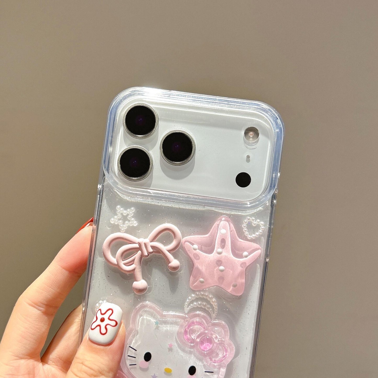 Hellokitty Clear Handmade Cute Kawaii Phone Case #0535