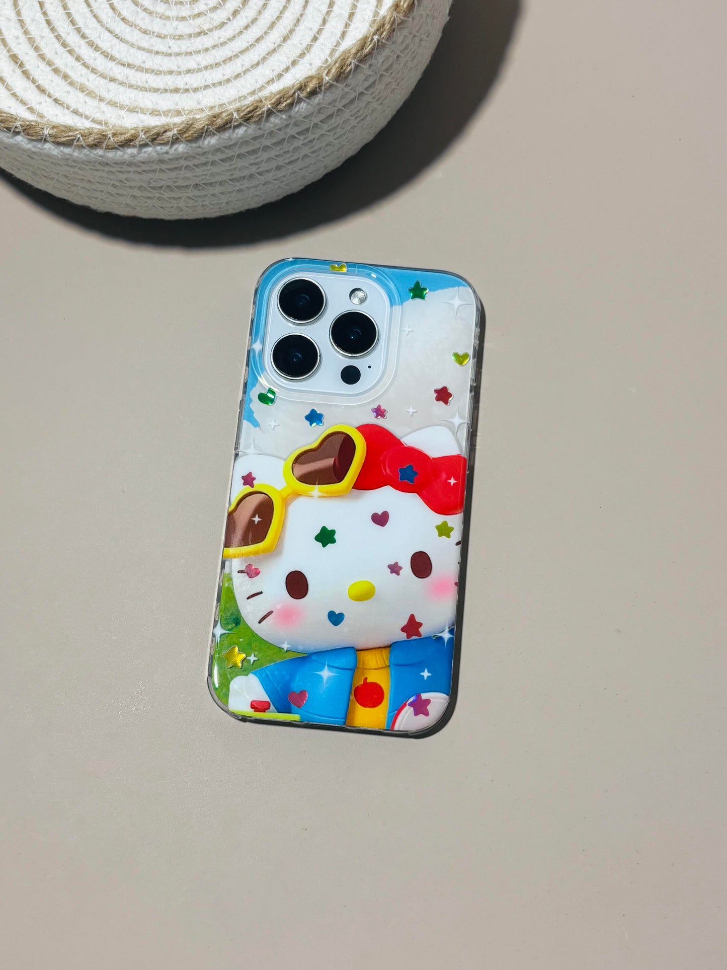 Hellokitty Sparkly Star Stickers Cute Kawaii Phone Case #0532