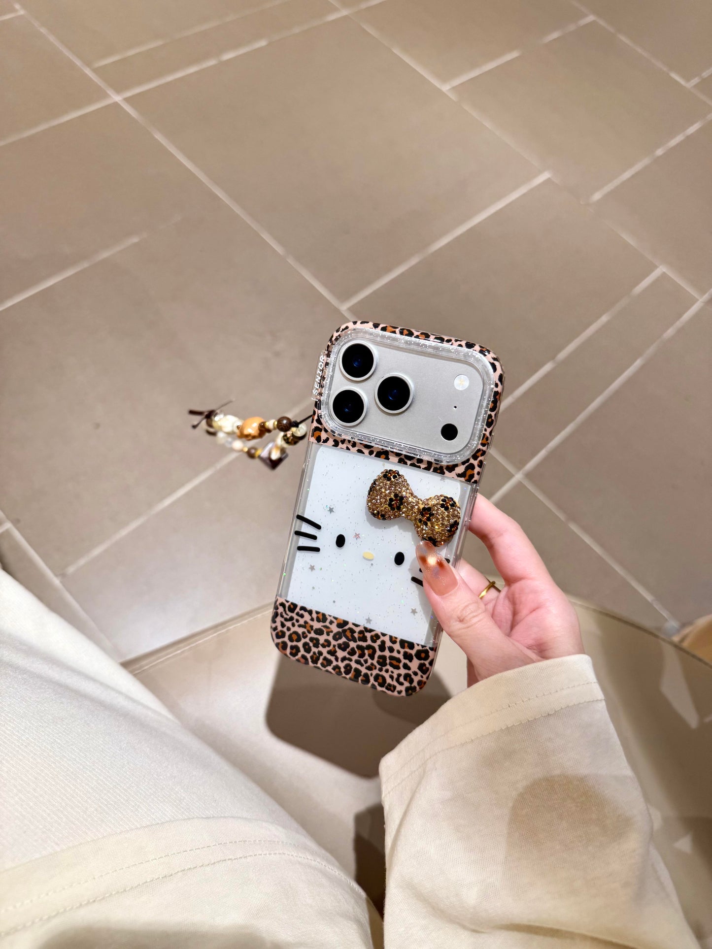 Hellokitty Leopard Print Clear Cute Kawaii Phone Case #0568