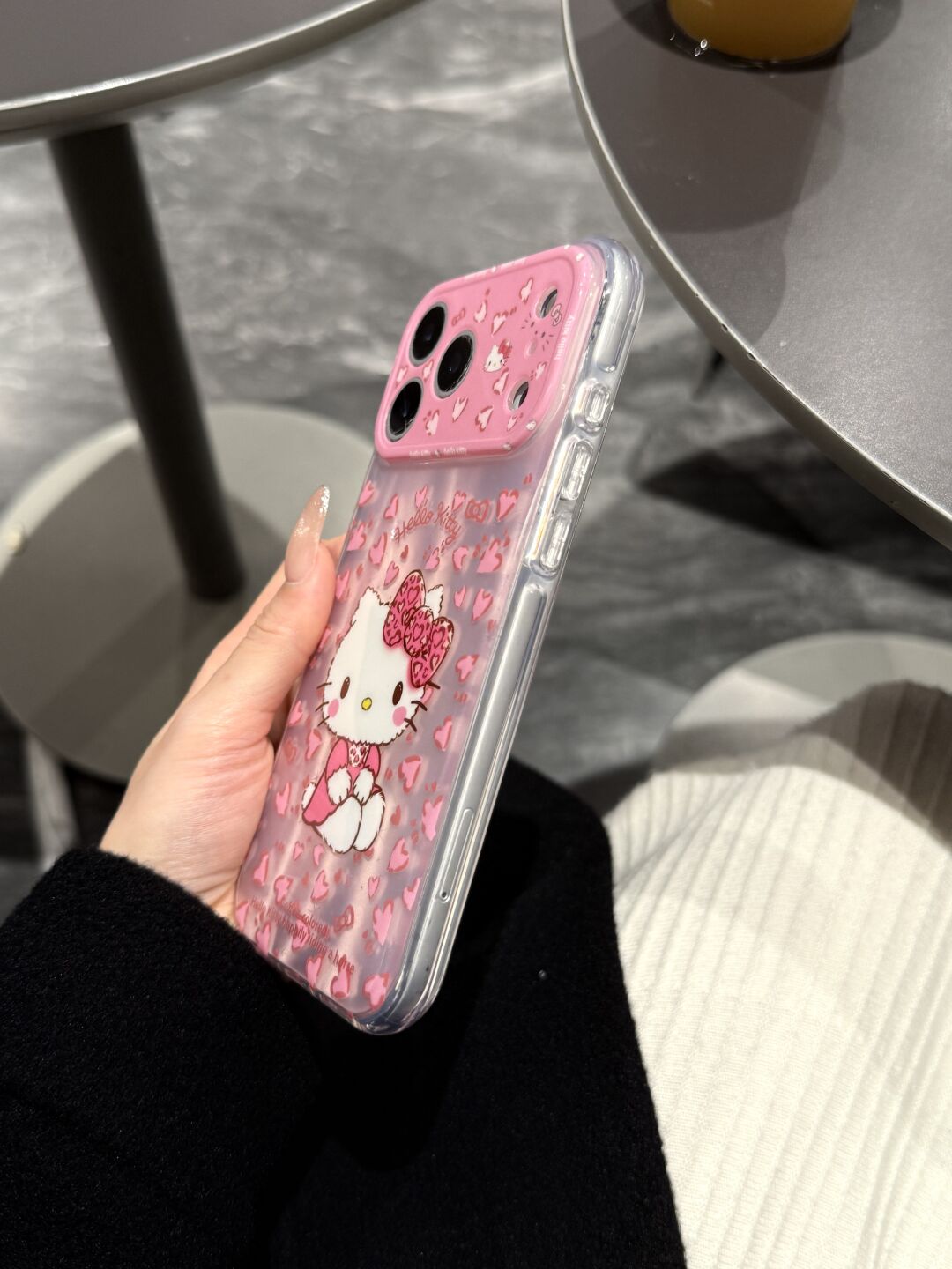 Hellokitty Pink Leopard Print Laser Cute Kawaii Phone Case #0578