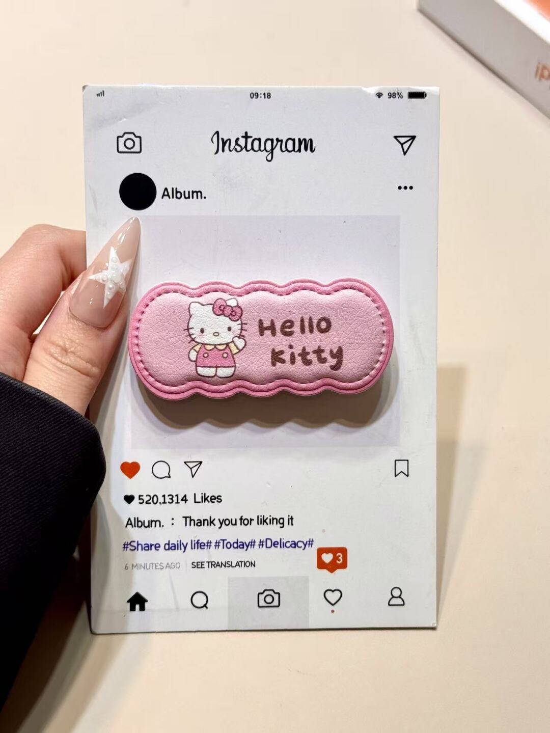 Hellokitty Pink PU Cute Kawaii Phone Case #0596