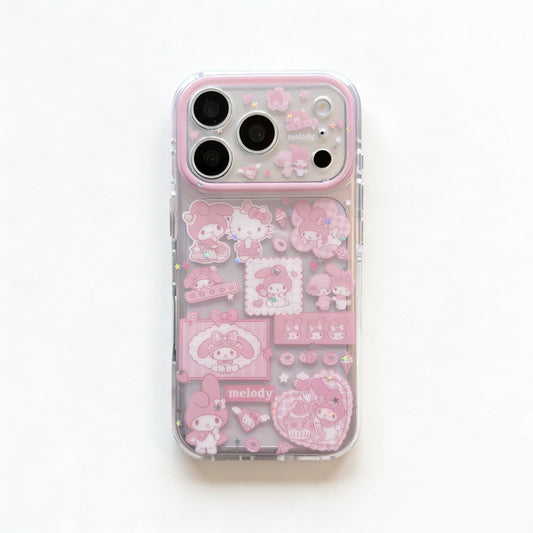 Hellokitty and Mymelody Pink Cute Kawaii Phone Case #0592