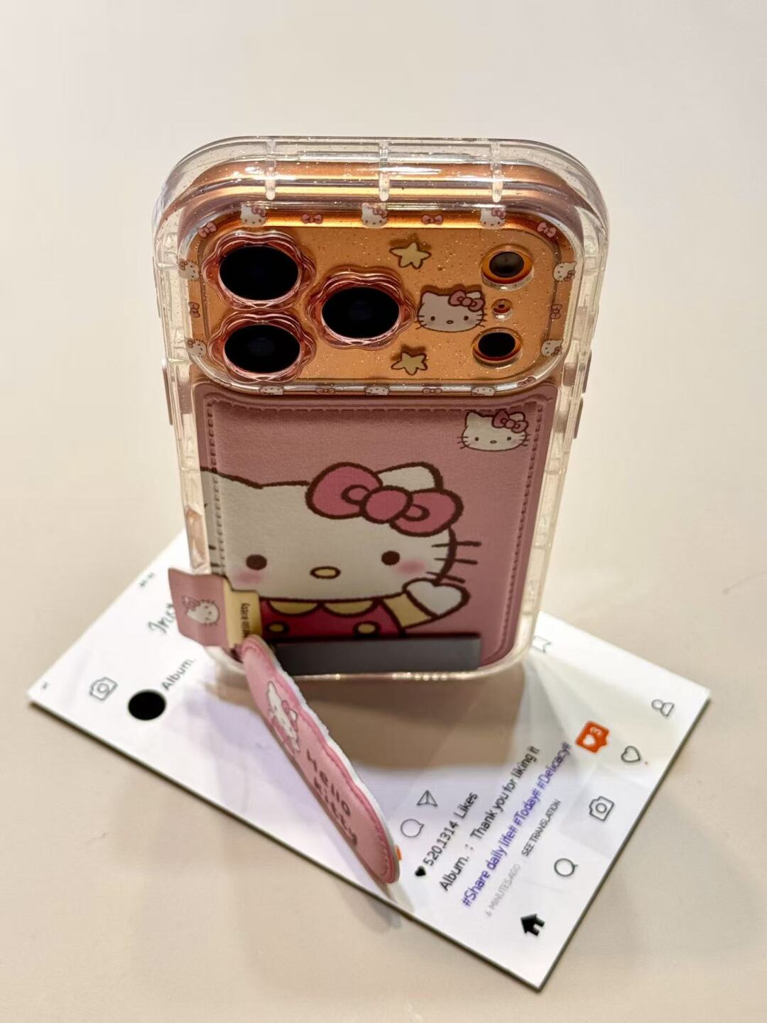 Hellokitty Pink PU Cute Kawaii Phone Case #0573