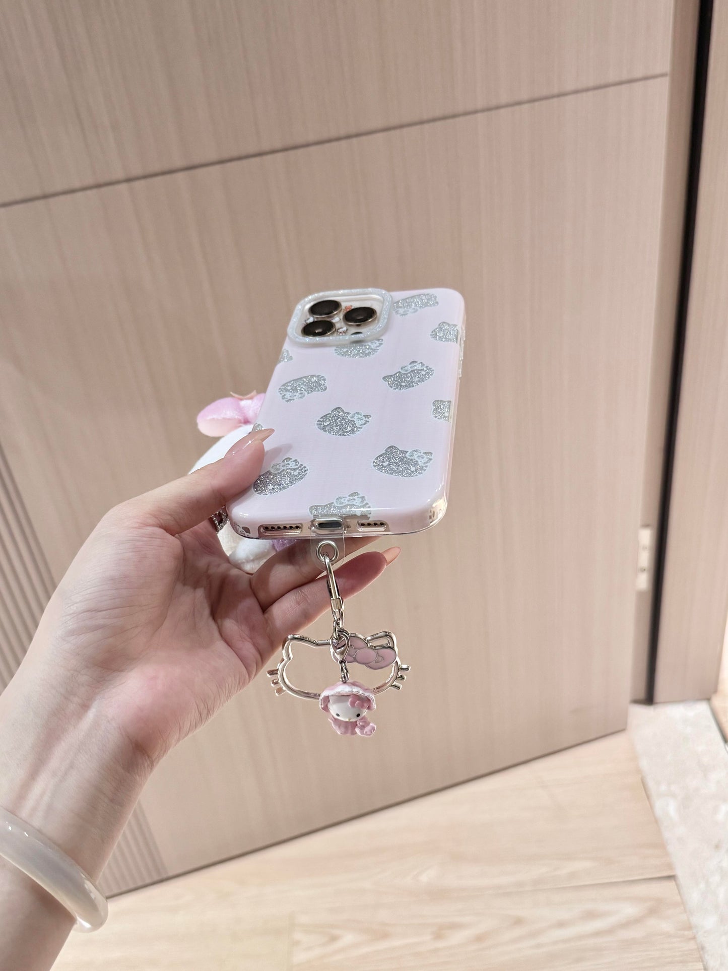 Hellokitty Pink Glitter Cute Kawaii Phone Case #0545