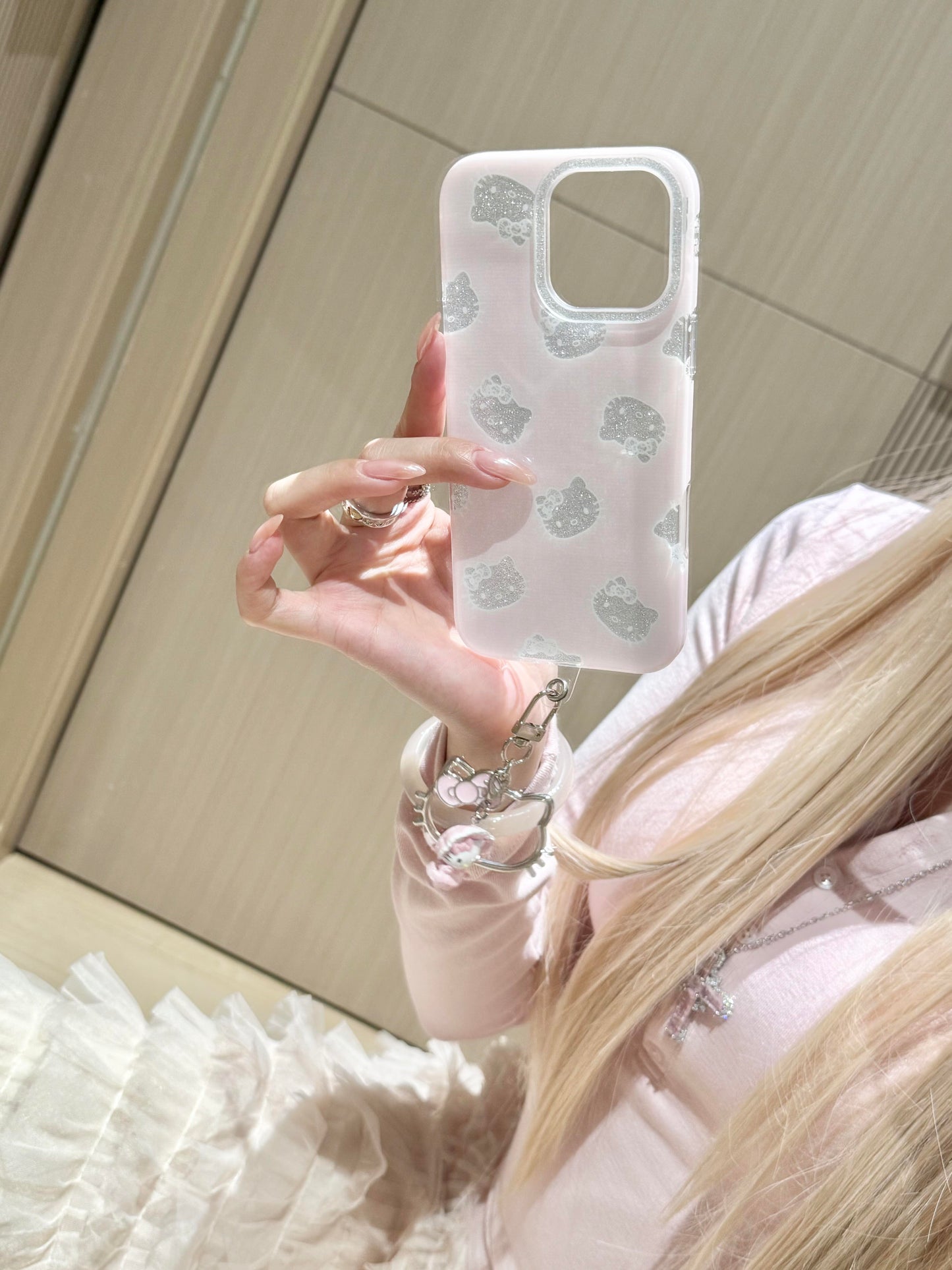 Hellokitty Pink Glitter Cute Kawaii Phone Case #0545